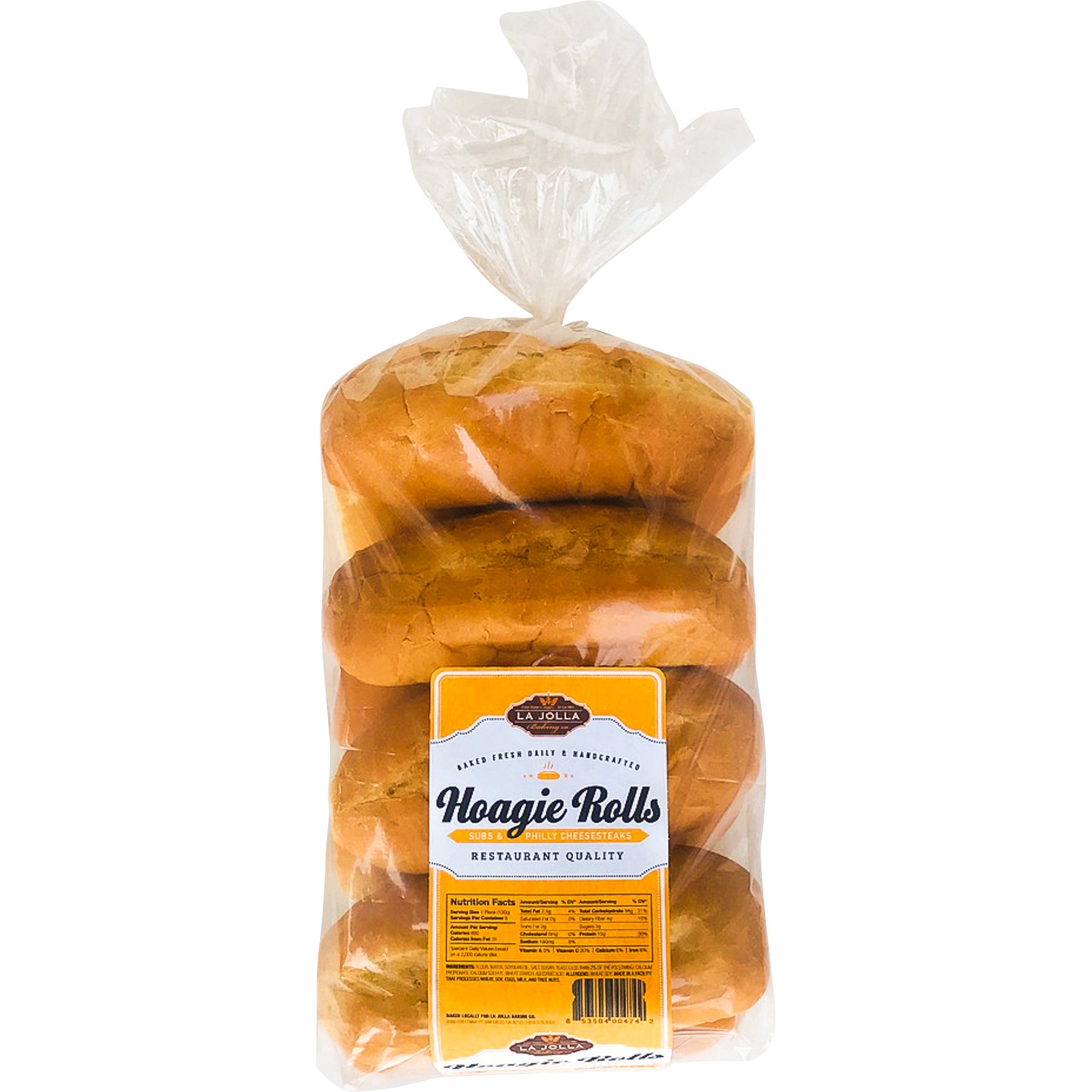 LA JOLLA BAKING CO. HOAGIE ROLLS 8 CT