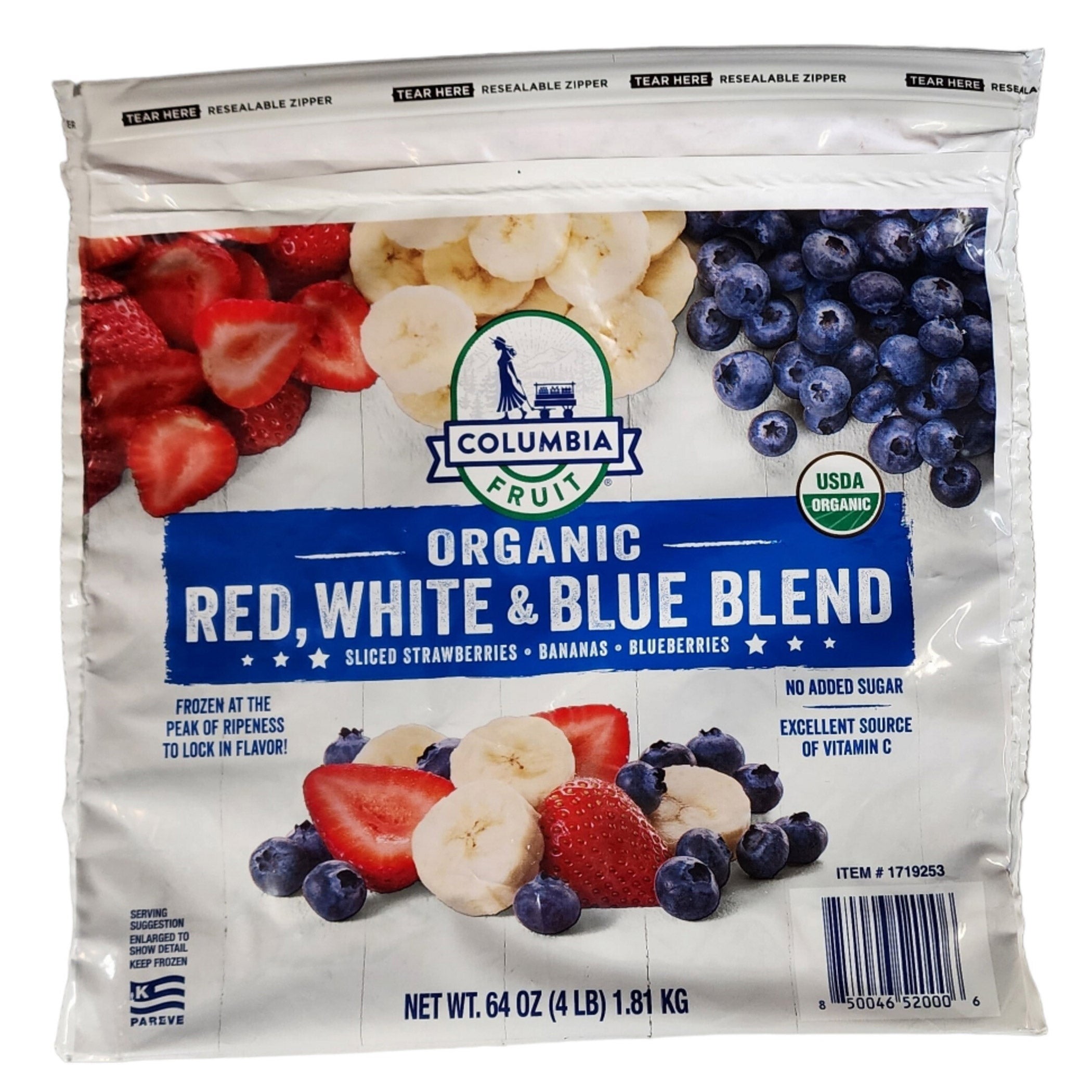 COLUMBIA FRUIT ORG RED, WHITE, & BLUE FRUIT BLEND 4 LBS
