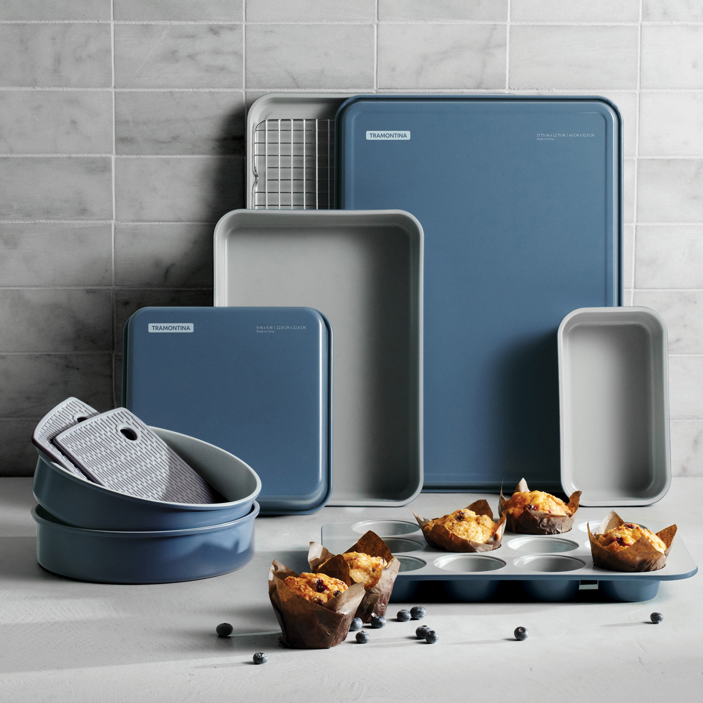 TRAMONTINA CERAMIC NON-STICK BAKEWARE SET 9-PIECE