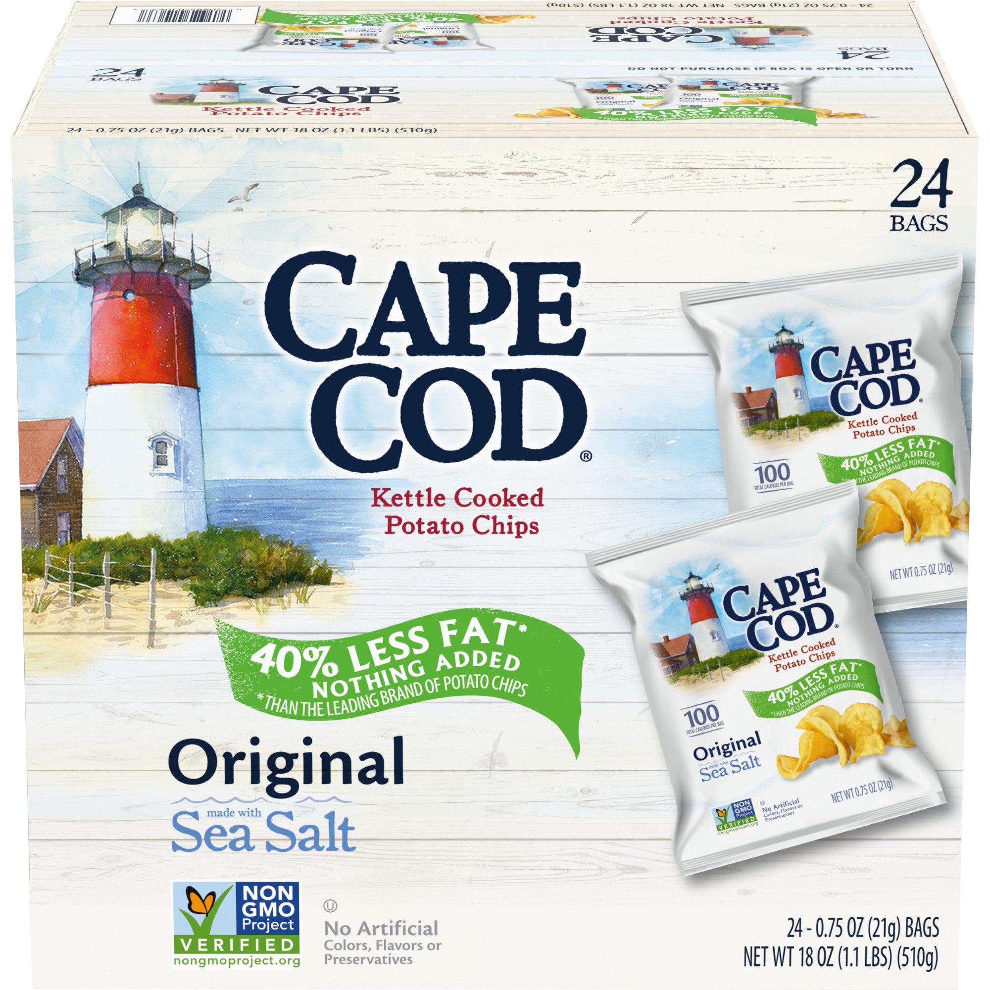 CAPE COD ORIGINAL KETTLE CHIPS 24 CT/0.75 OZ - Image 1