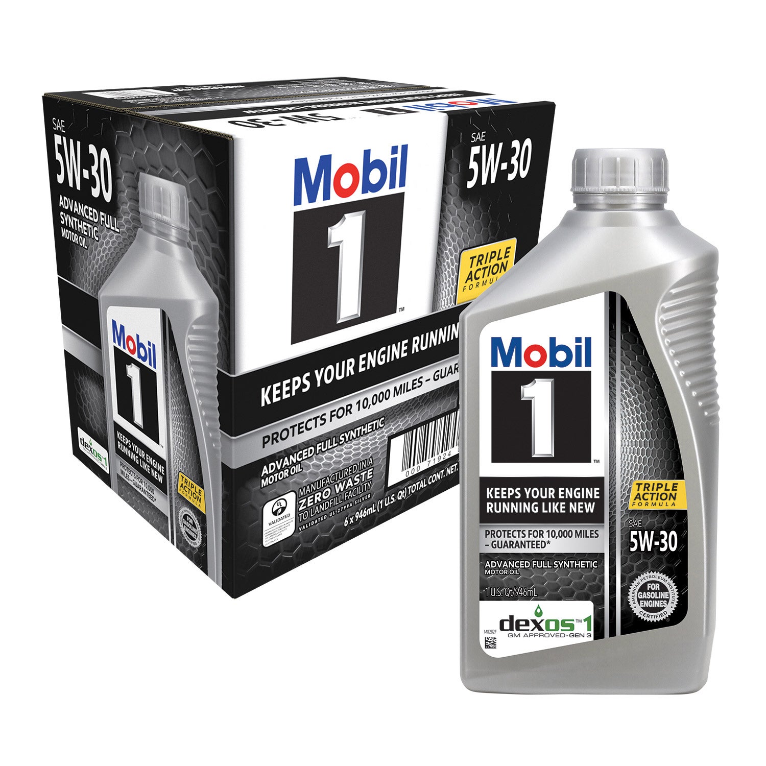MOBIL 1 5W30 SYNTHETIC OIL 6 - 1 QUART BOTTLES