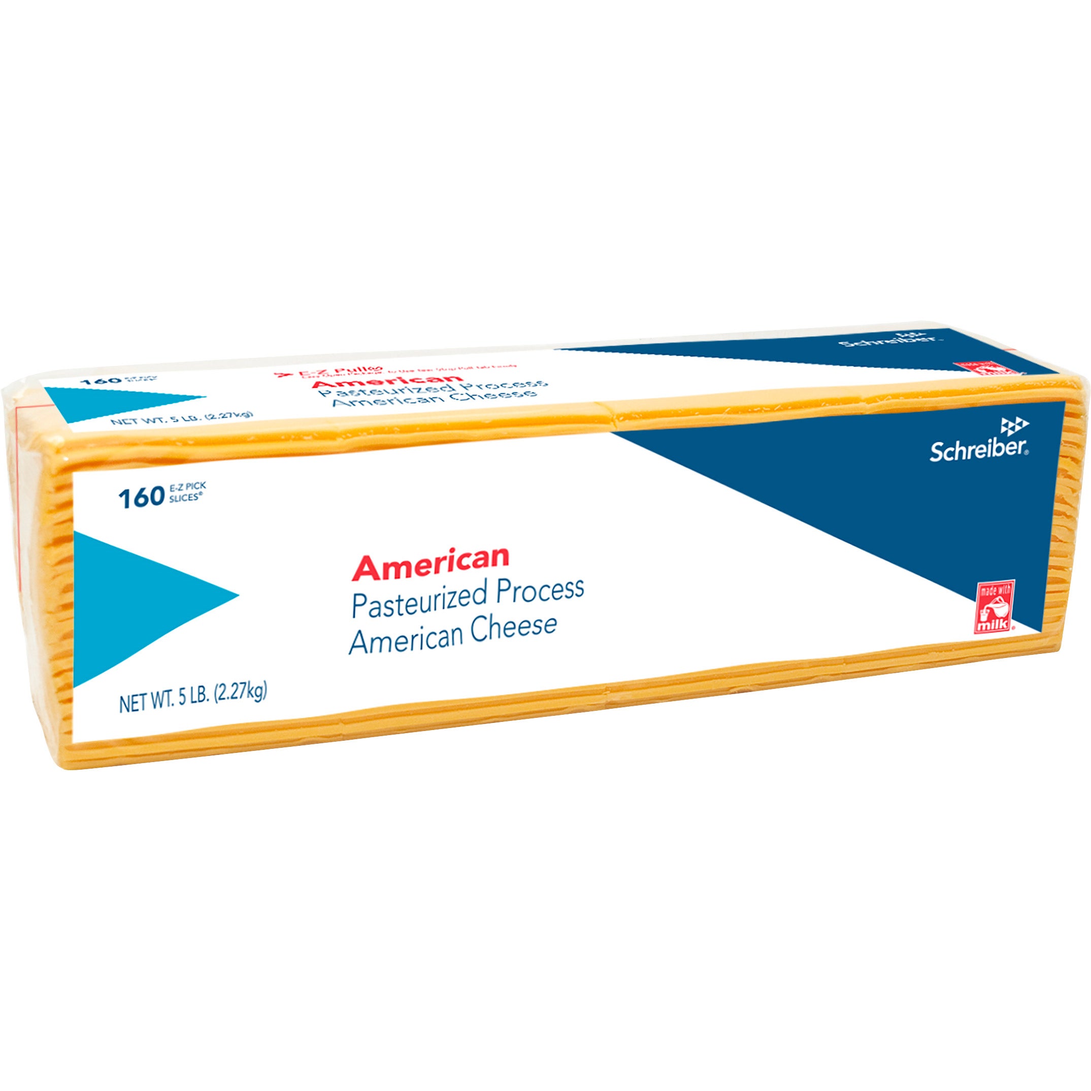 SCHREIBER SLICED AMERICAN CHEESE 160 CT (5 LBS) - Image 1