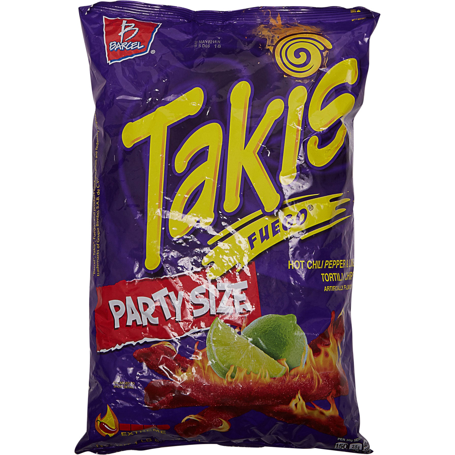 TAKIS FUEGO PARTY SIZE BAG 24.7 OZ ( 1.54 LBS)