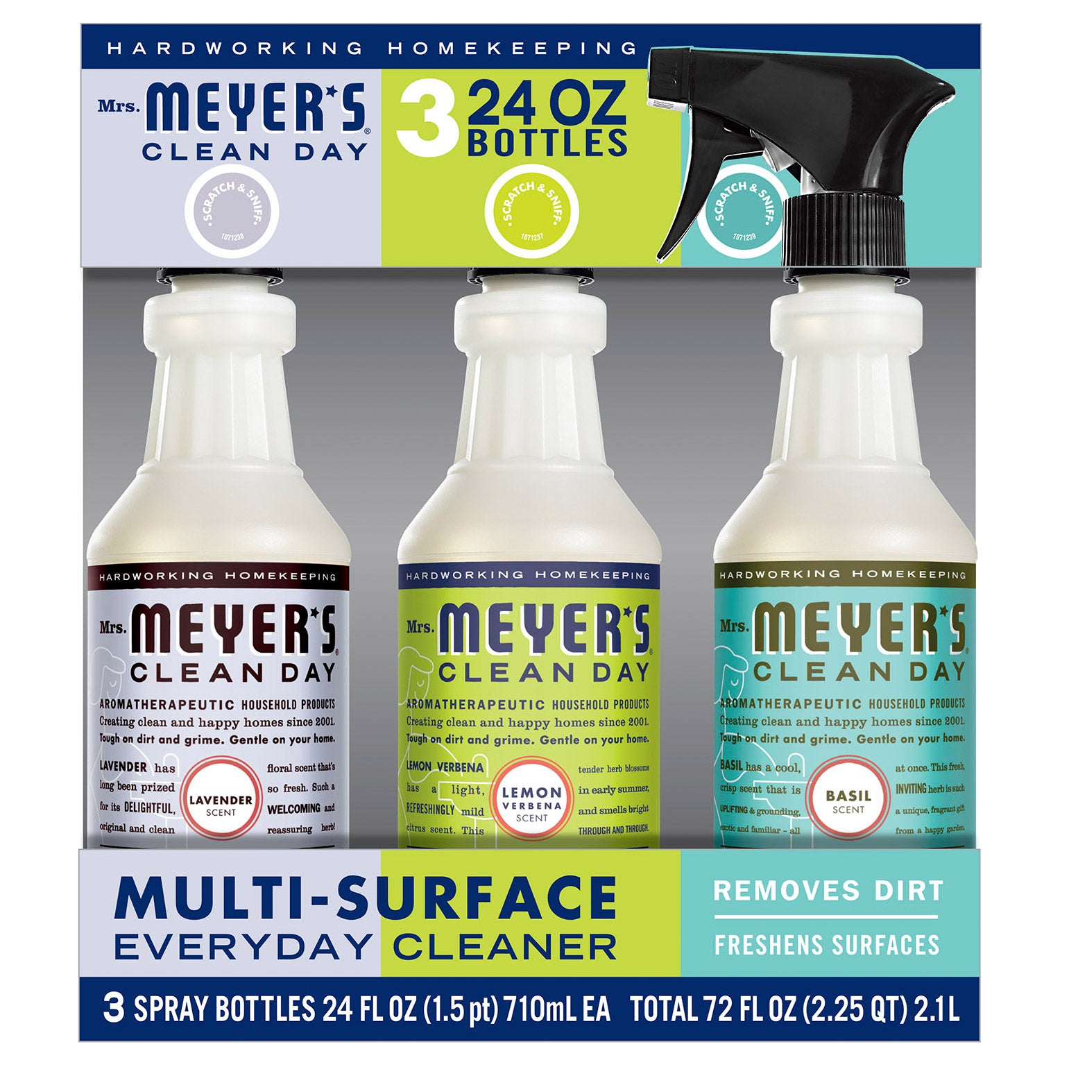 MRS. MEYERS VARIETY PACK CLEANER 3/24 OZ