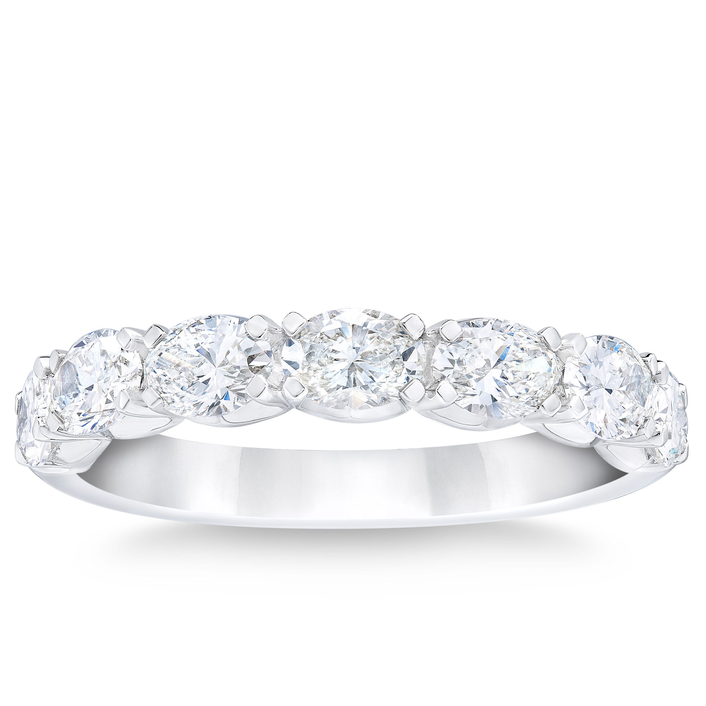PLATINUM VS2 H 1.65CTW OVAL DIAMOND BAND - Image 1
