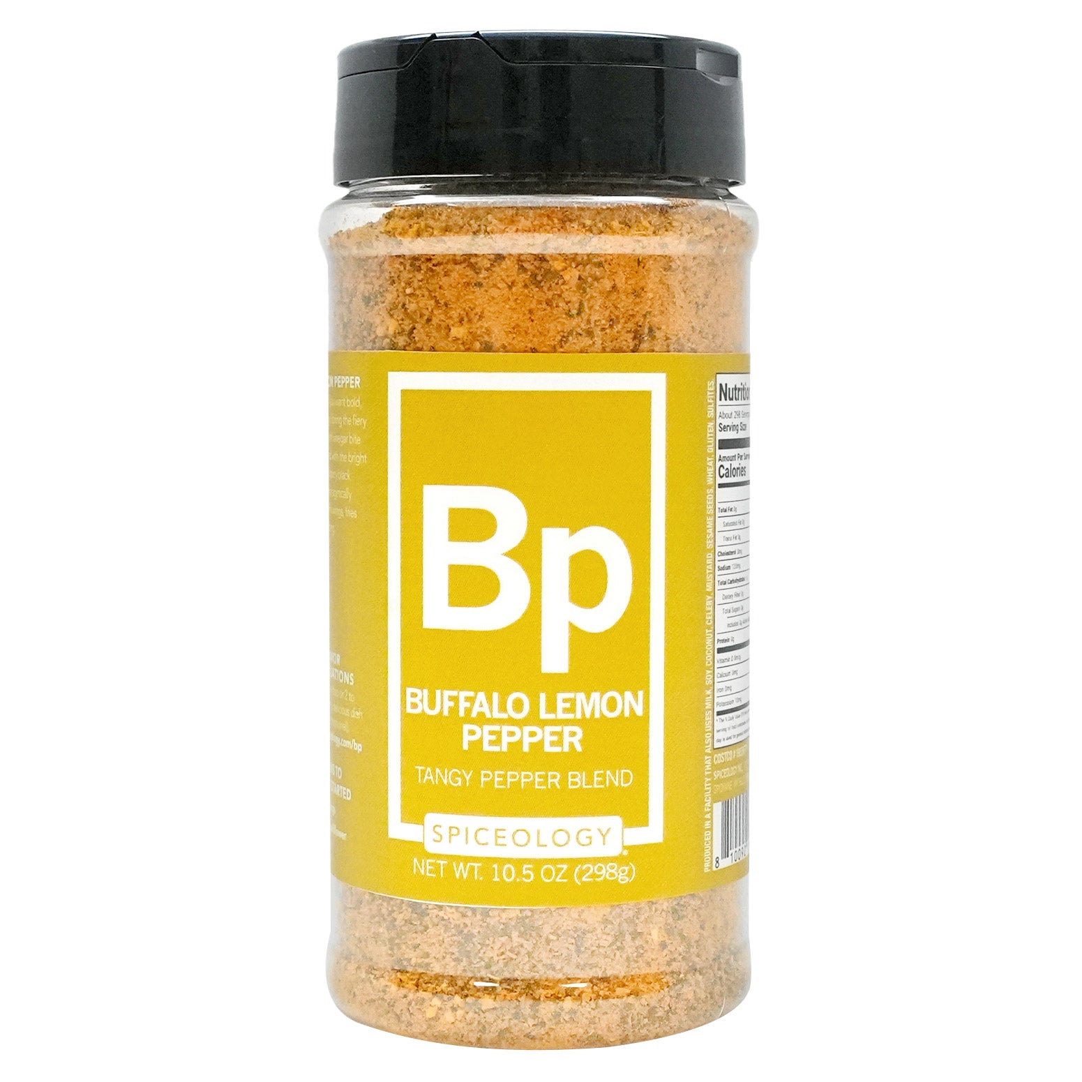 SPICEOLOGY BUFFALO LEMON PEPPER 10.5 OUNCE CONTAINER