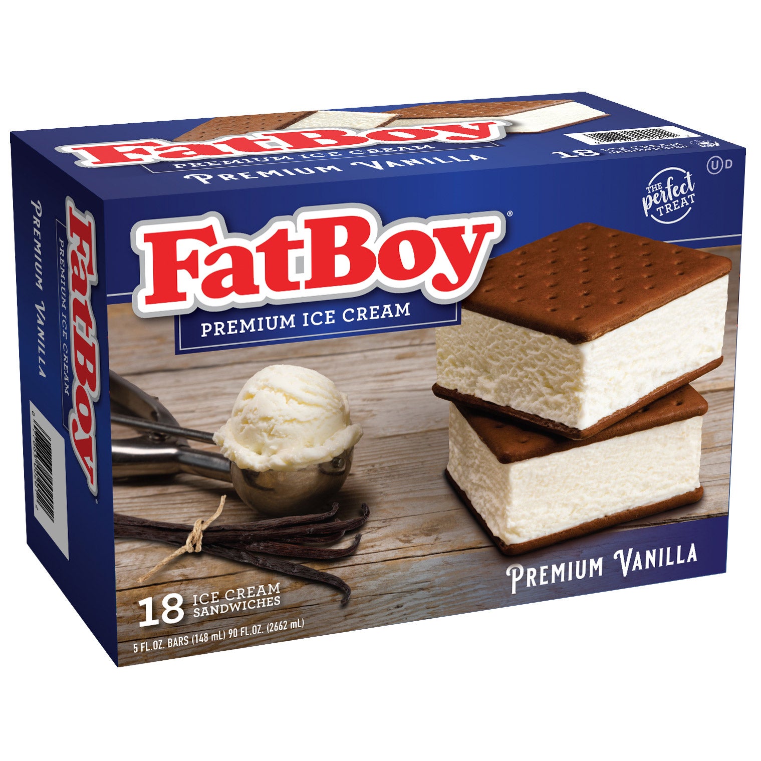 FATBOY ICE CREAM SANDWICHES 18 CT