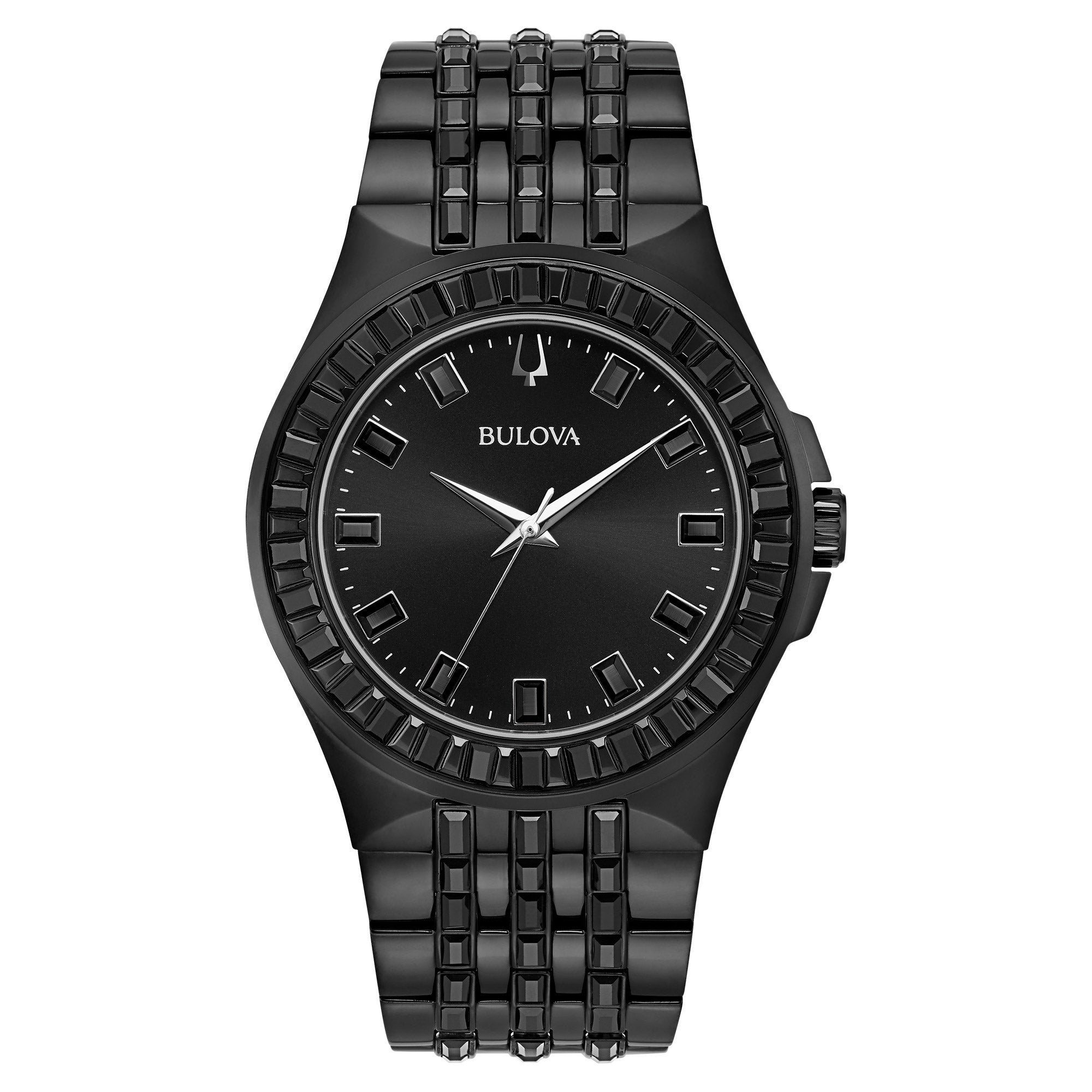 BULOVA PHANTOM BLACK STAINLESS STEEL QUARTZ MENS WATCH - Image 1