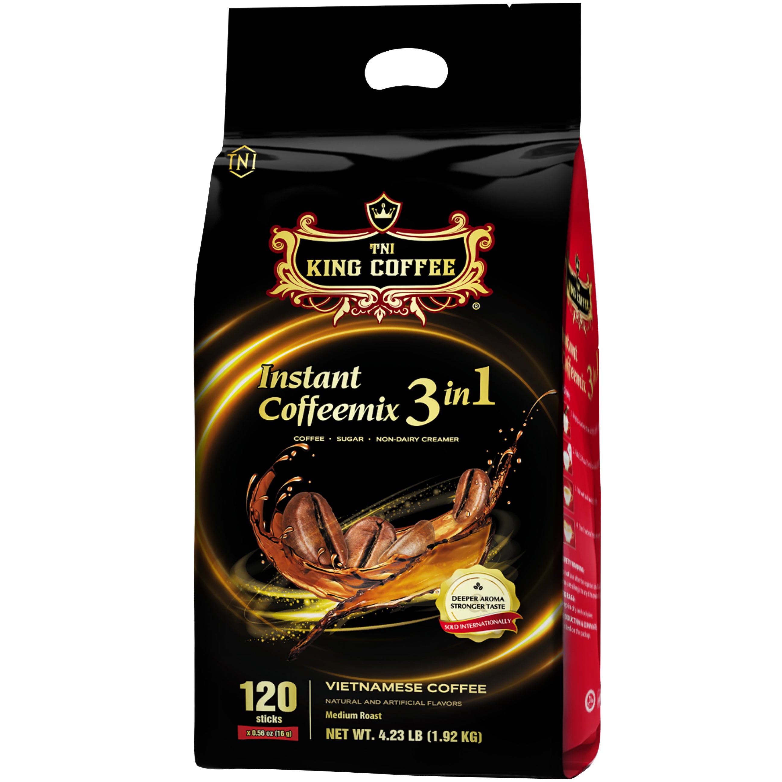 KING COFFEE 3-IN-1 INSTANT COFFEE 4.2 LBS (120/.56OZ) - Image 1