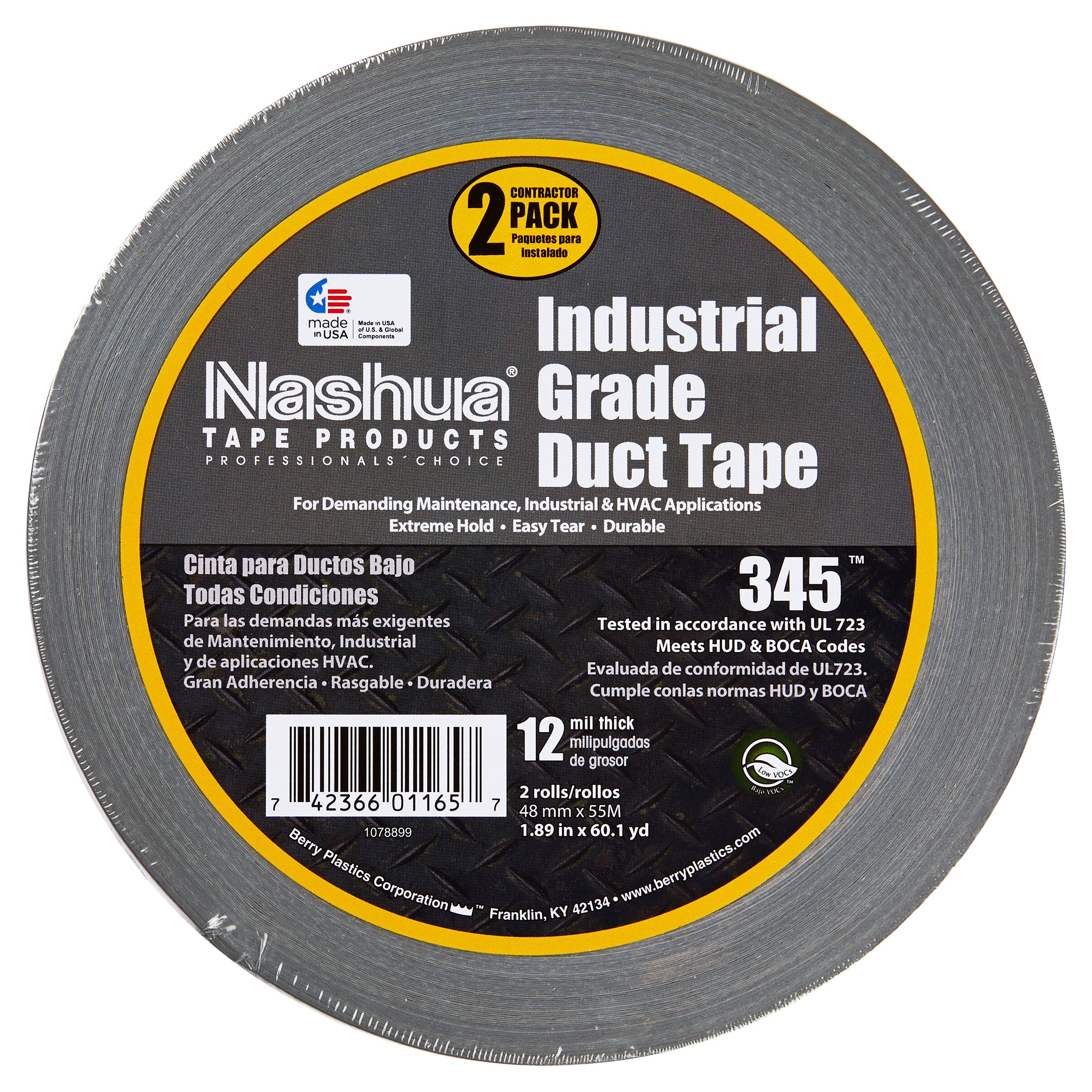 NASHUA DUCT TAPE 12 MIL THICK 2¨ X 60 YARD 2 PACK
