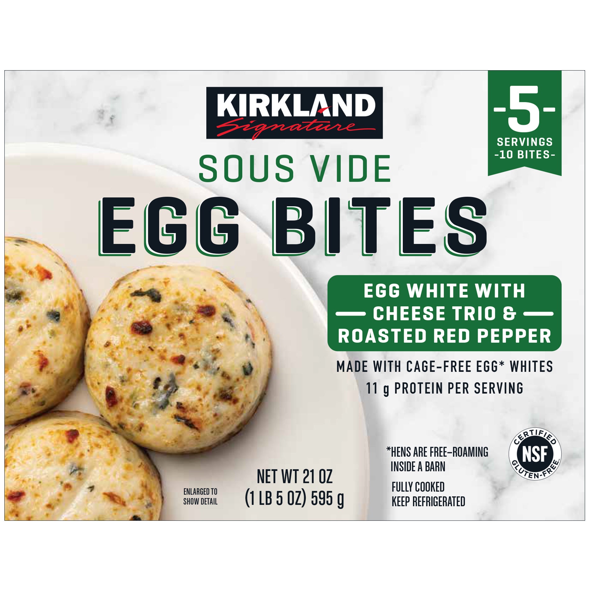 KIRKLAND SIGNATURE VEGGIE EGG WHITE BITES 21 OZ