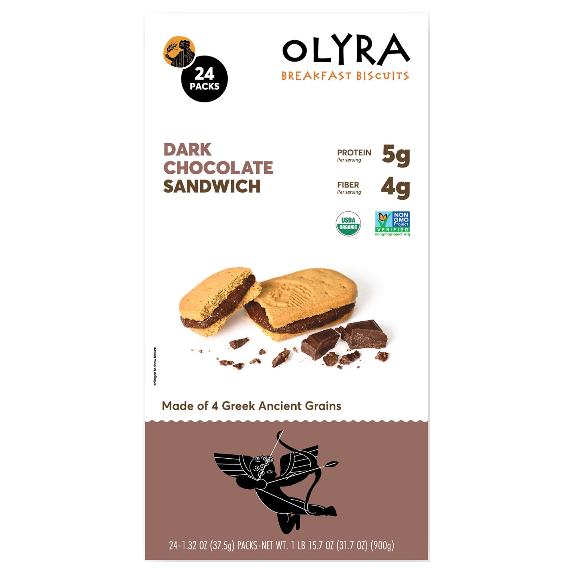 OLYRA DARK CHOCOLATE BISCUIT 24 COUNT 1.32 OUNCE EA