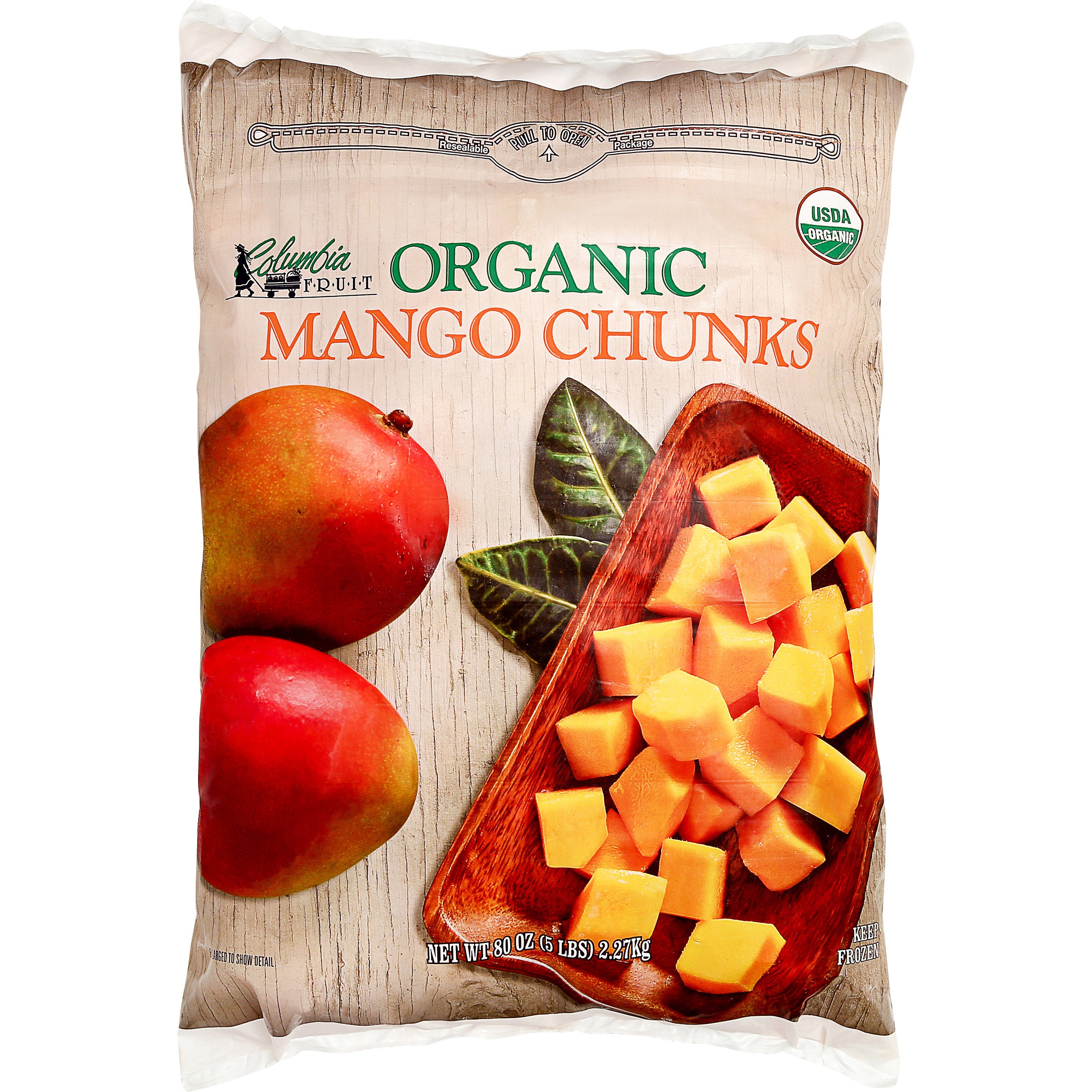 ORGANIC COLUMBIA FRUIT MANGO CHUNKS 5 POUNDS