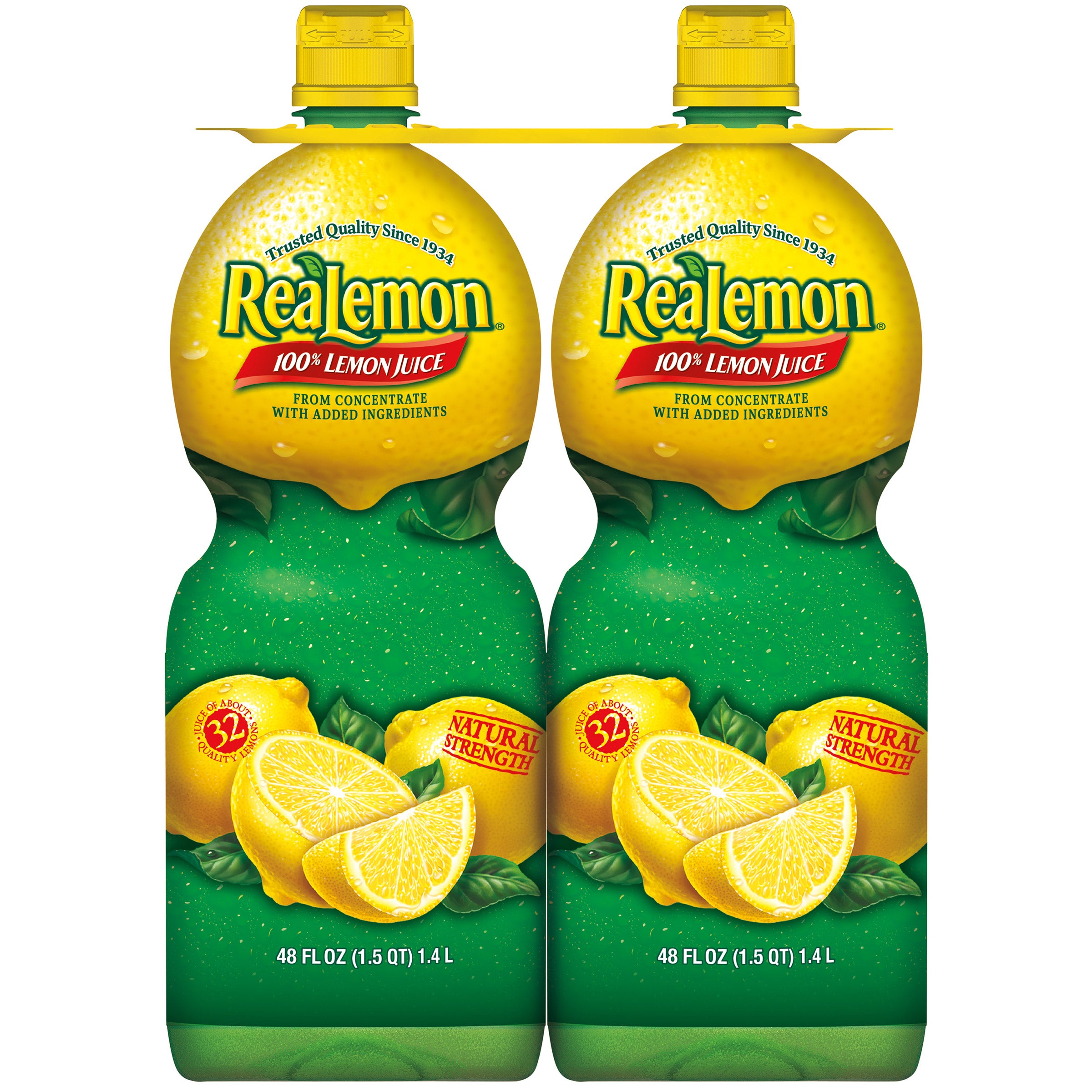 REALEMON 100% LEMON JUICE 2/48 FL OZ (3 QTS) - Image 1