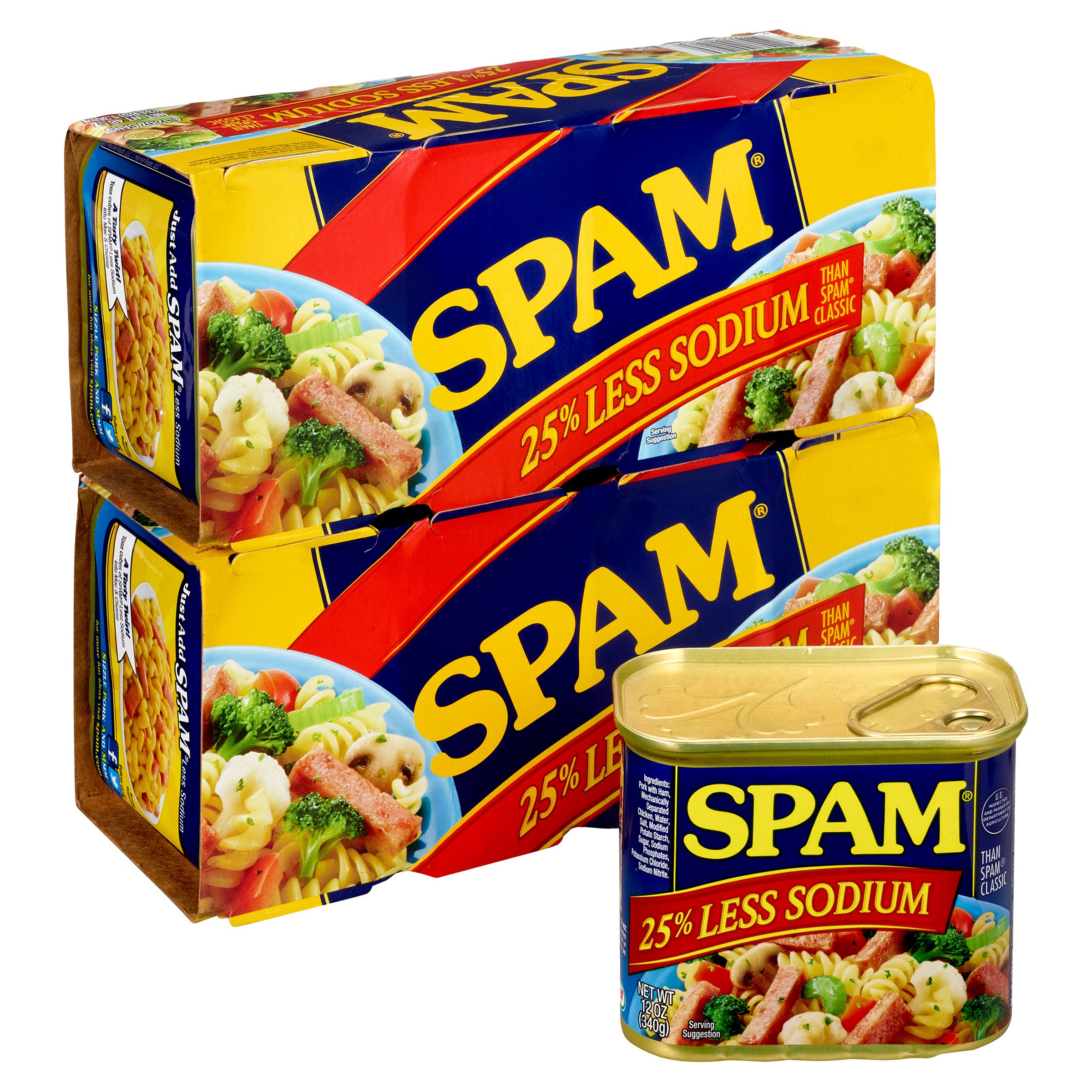 SPAM LESS SODIUM 8 PACK 12 OUNCES EACH - Image 1