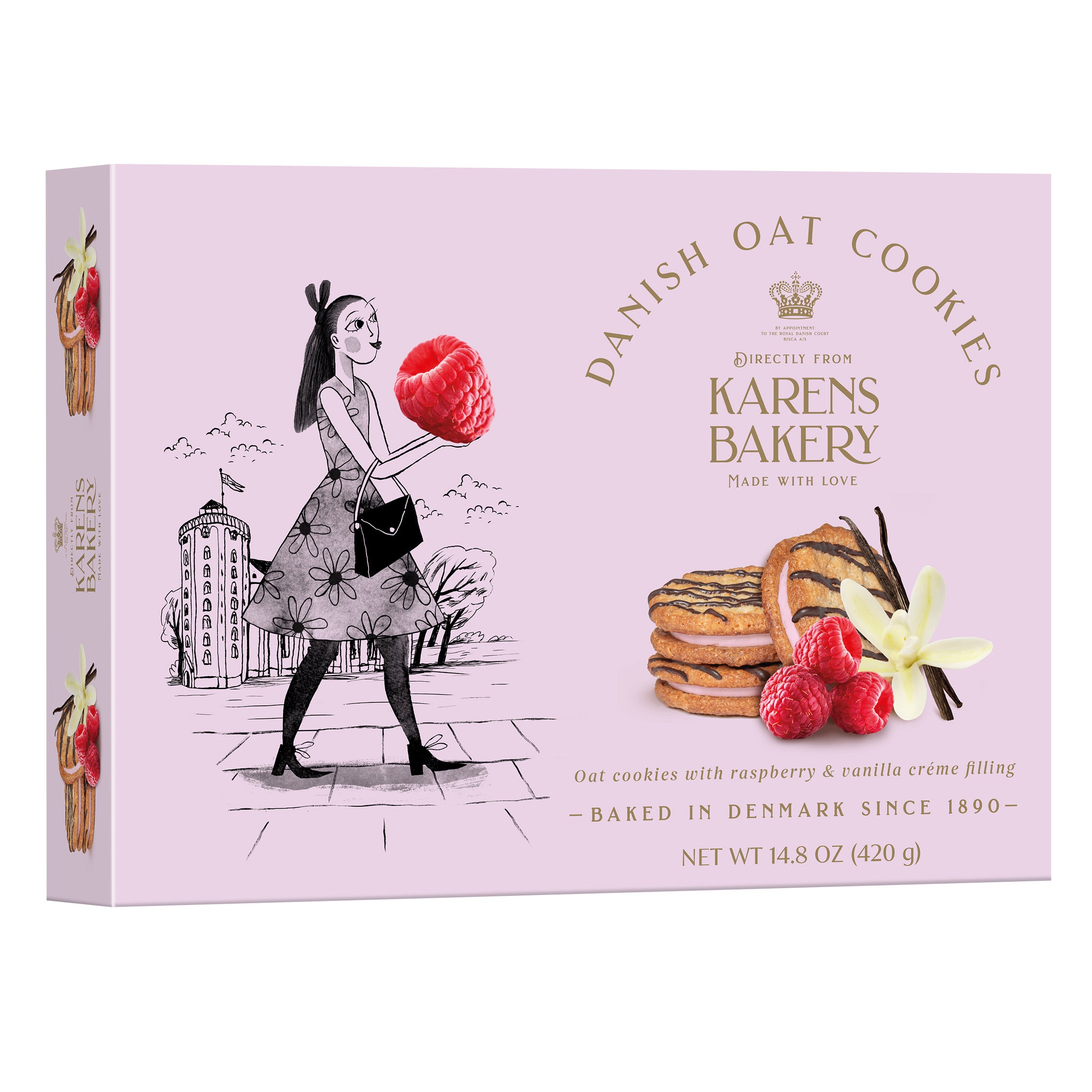 KAREN'S BAKERY RASPBERRY OAT COOKIES 14.8 OUNCES - Image 1
