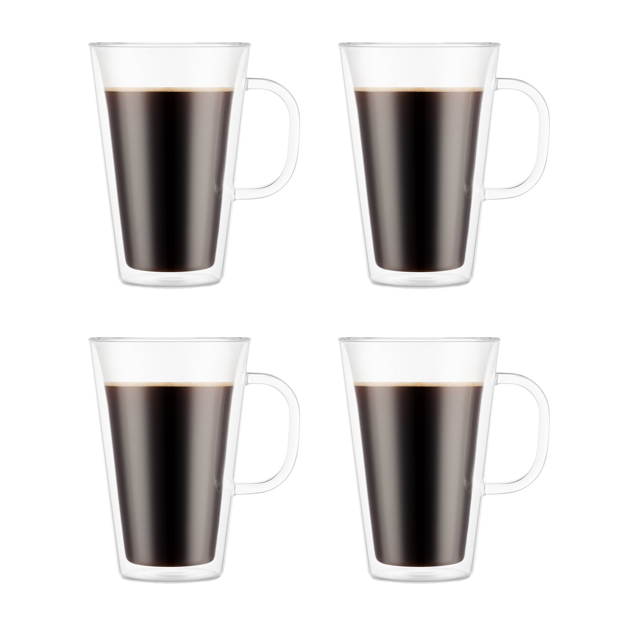 BODUM DOUBLE WALL MUG 13.5OZ 4 PACK