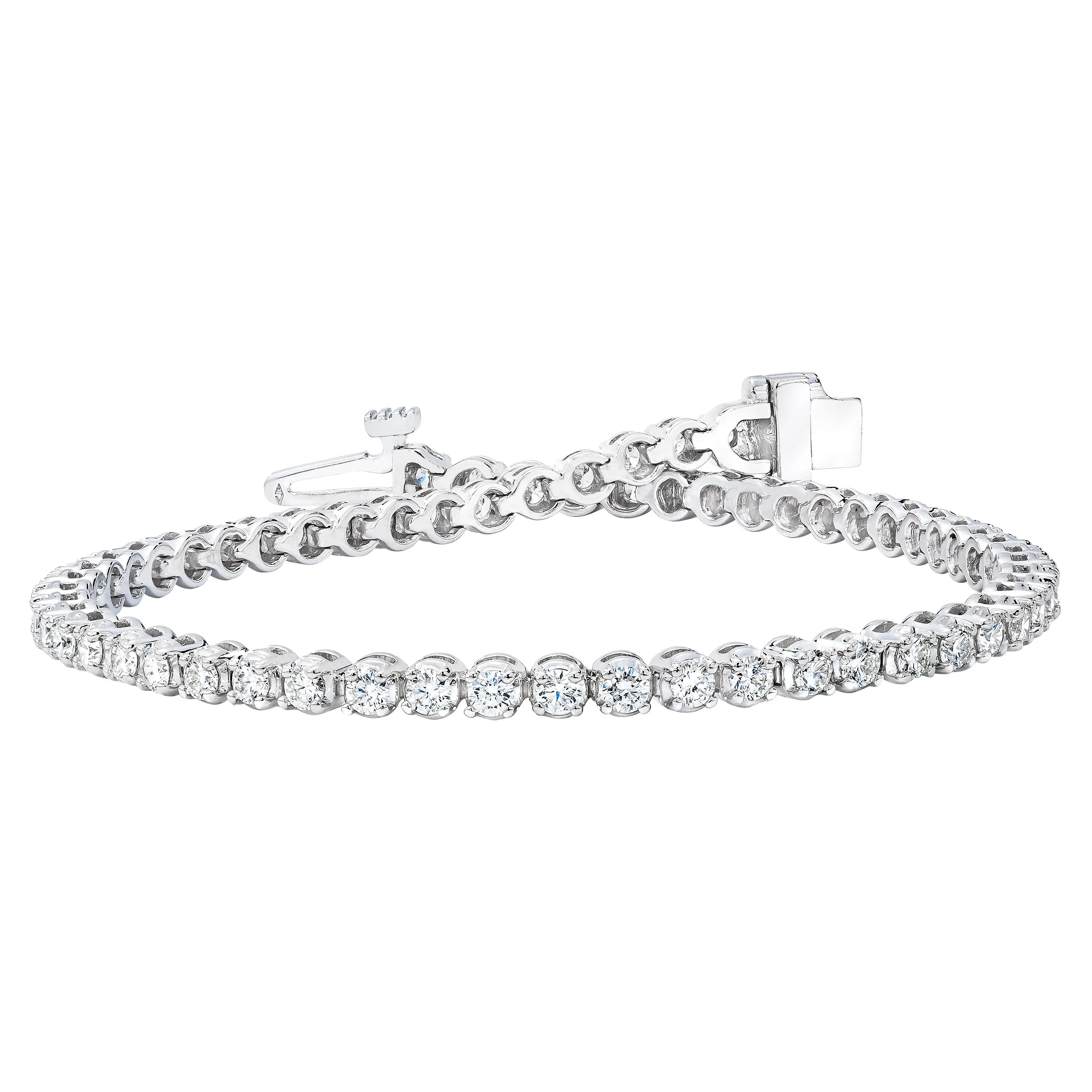 14KT WHITE GOLD VS2 I 2.0CTW ROUND DIAMOND TENNIS BRACELET - Image 1