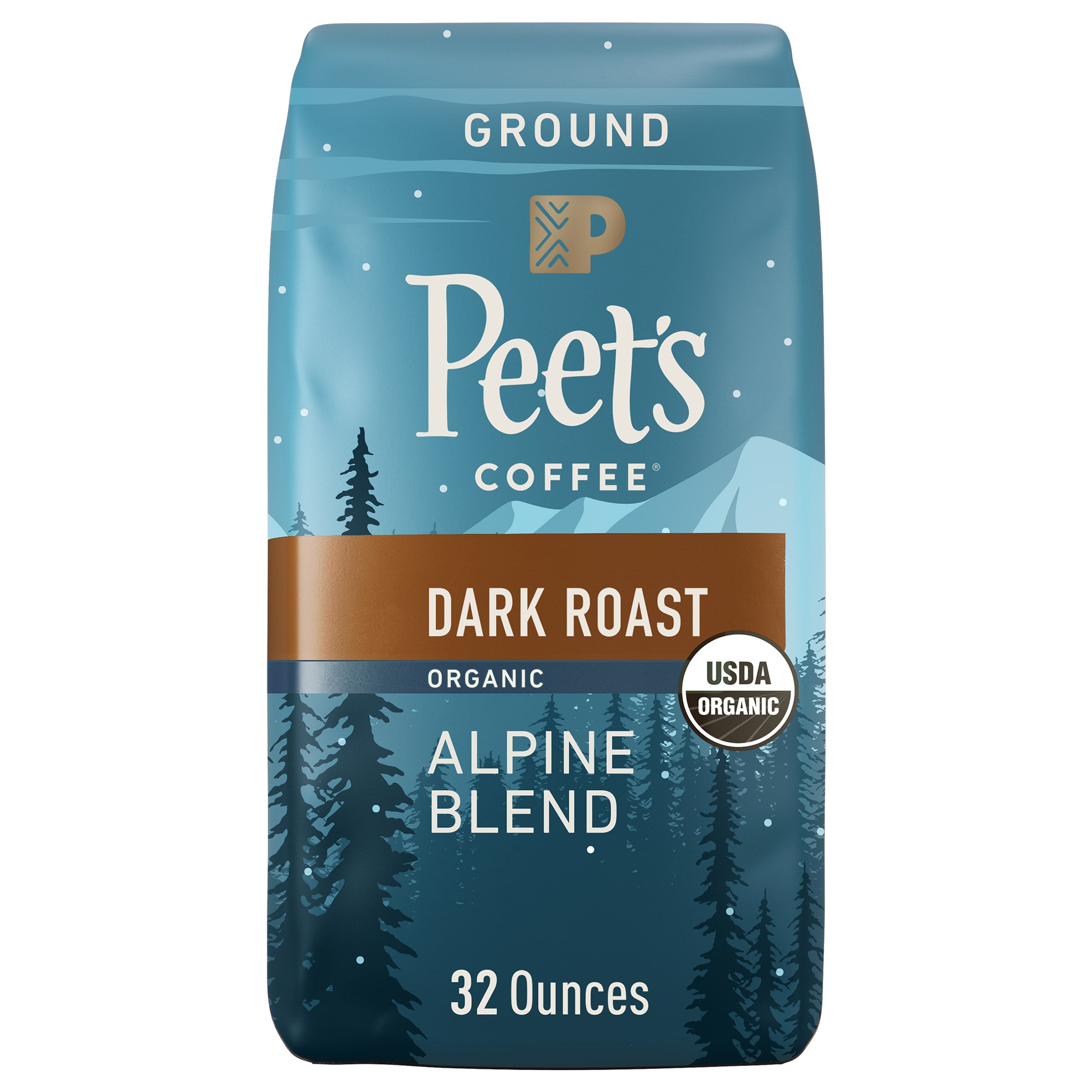 ORGANIC PEET'S ALPINE GROUND COFFEE 2 POUNDS - Image 1