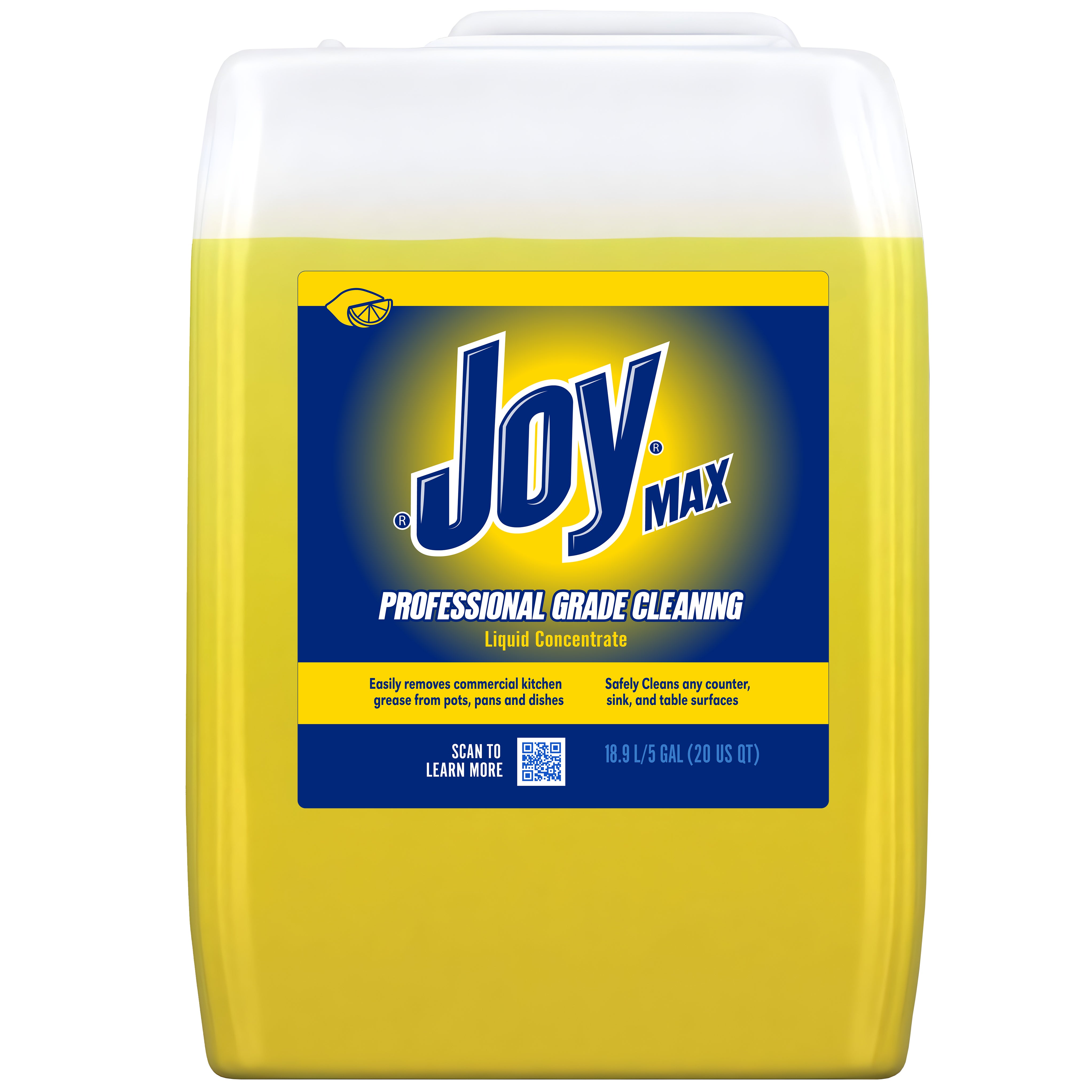 JOY MAX PROFESSIONAL POT & PAN LEMON SCENT 5 GAL - Image 1