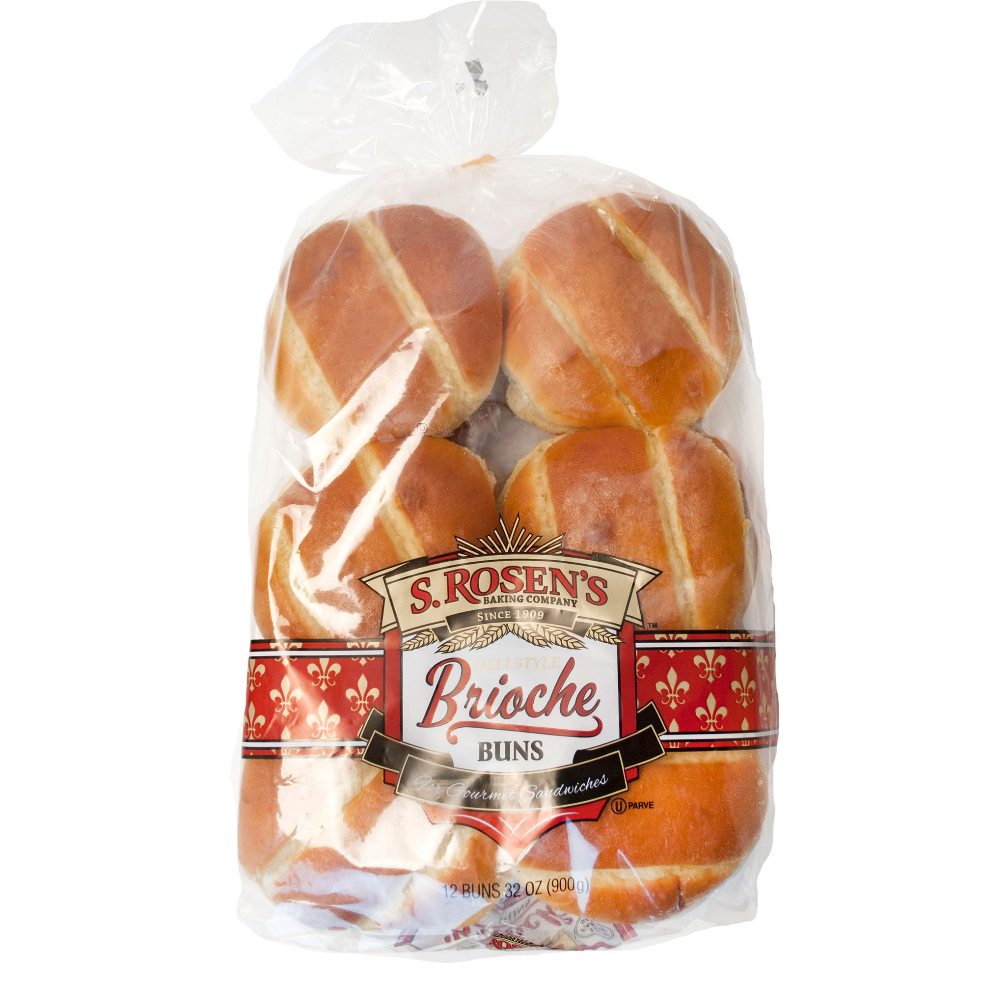 S.ROSEN'S DELI BRIOCHE BUN 12 COUNT PACKAGE
