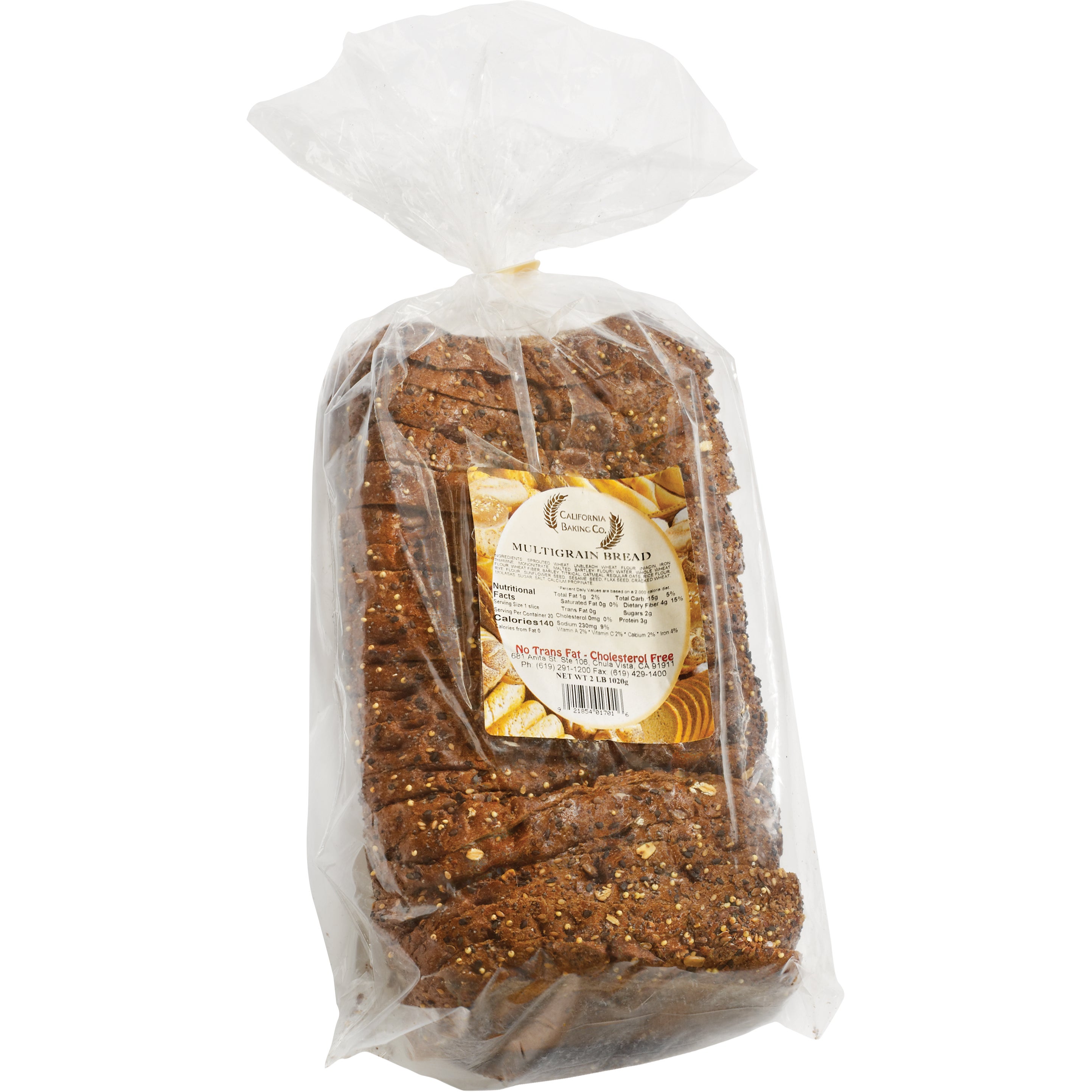 CALIFORNIA BAKING CO. MULTIGRAIN BREAD 2 LB