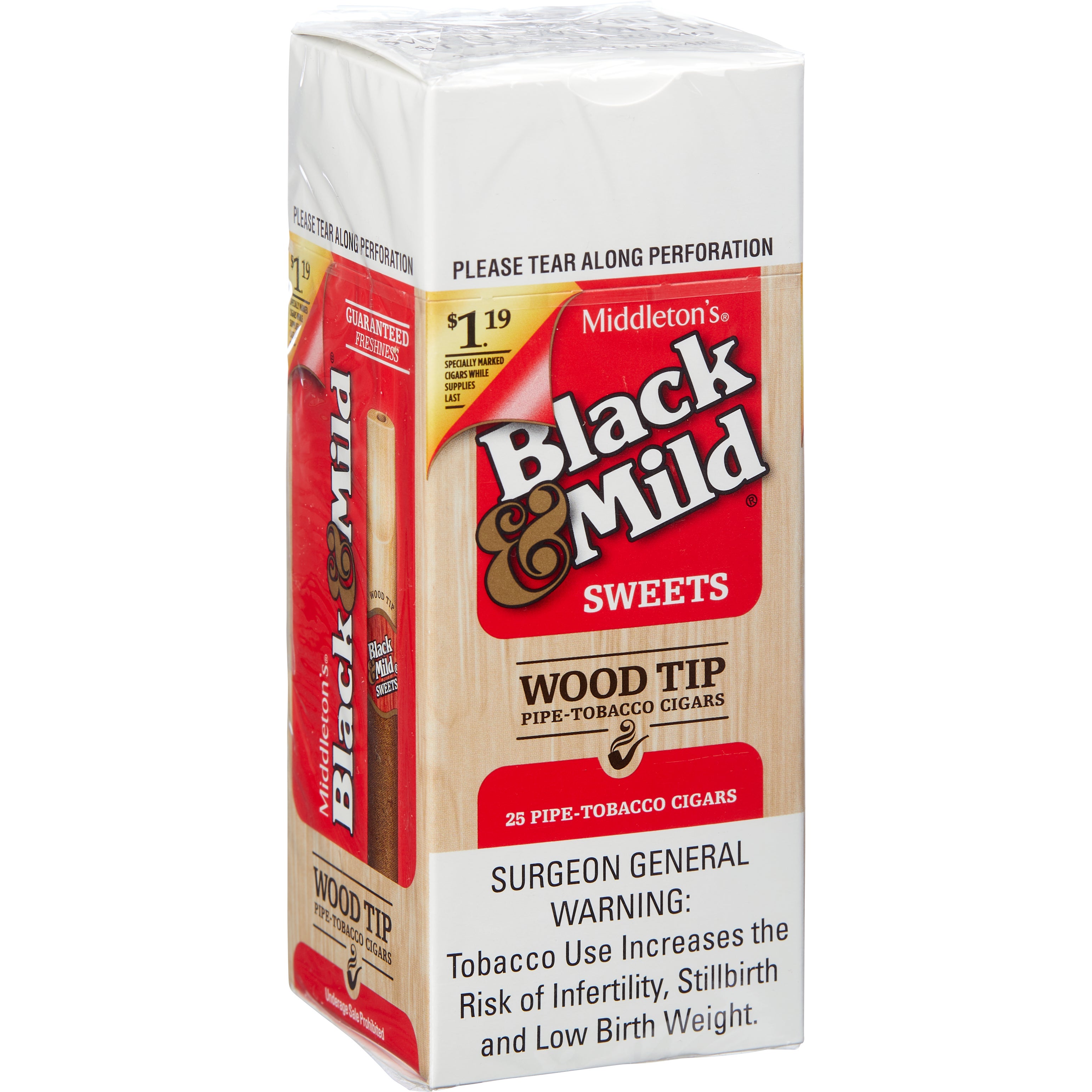 JOHN MIDDLETON BLK & MILD SWEET 1.19 WT 25 CT PROMO