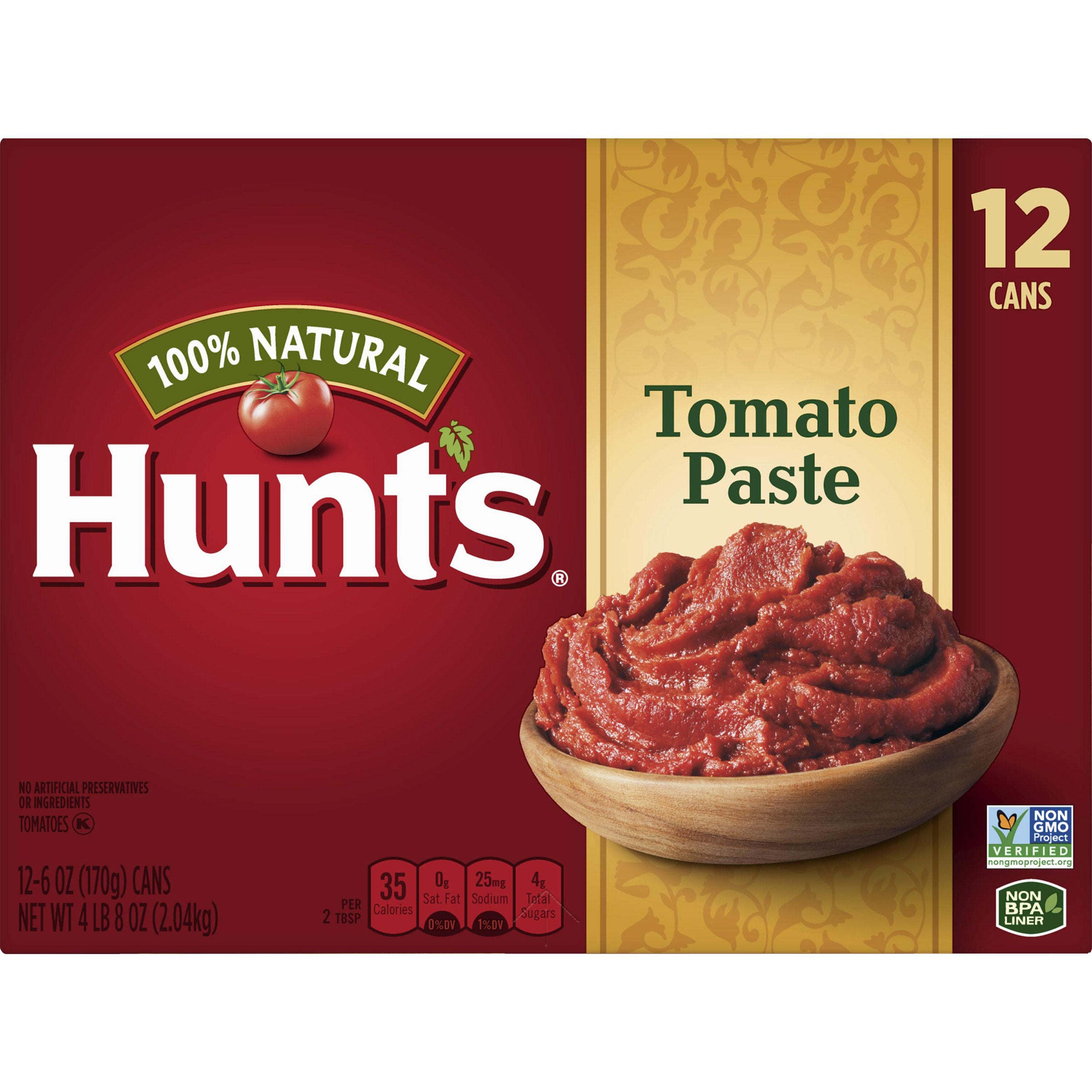 HUNT'S TOMATO PASTE 12/6 OZ. TTL = 72 OZ.