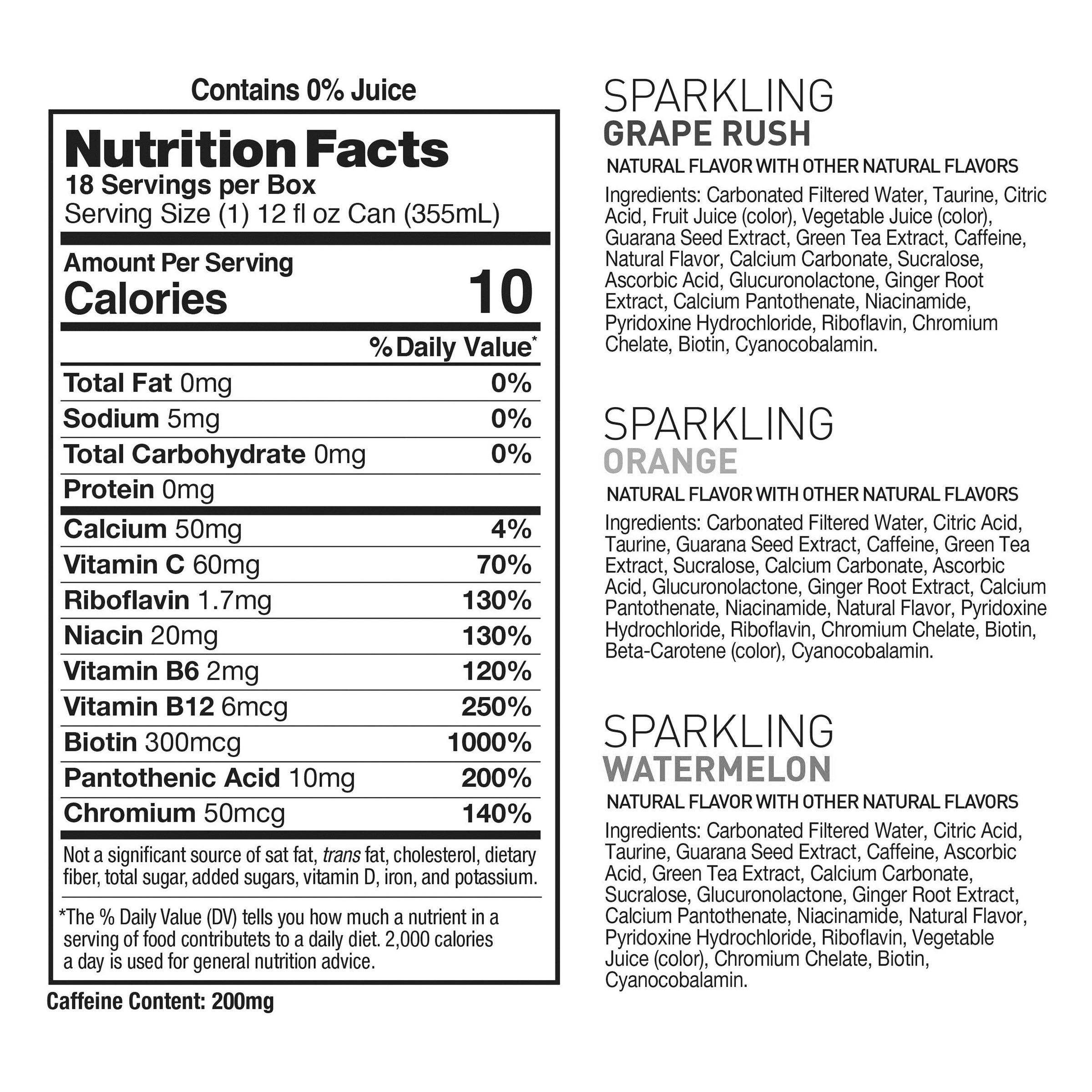 CELSIUS CORE ENERGY VP 18/12 OUNCE CANS
