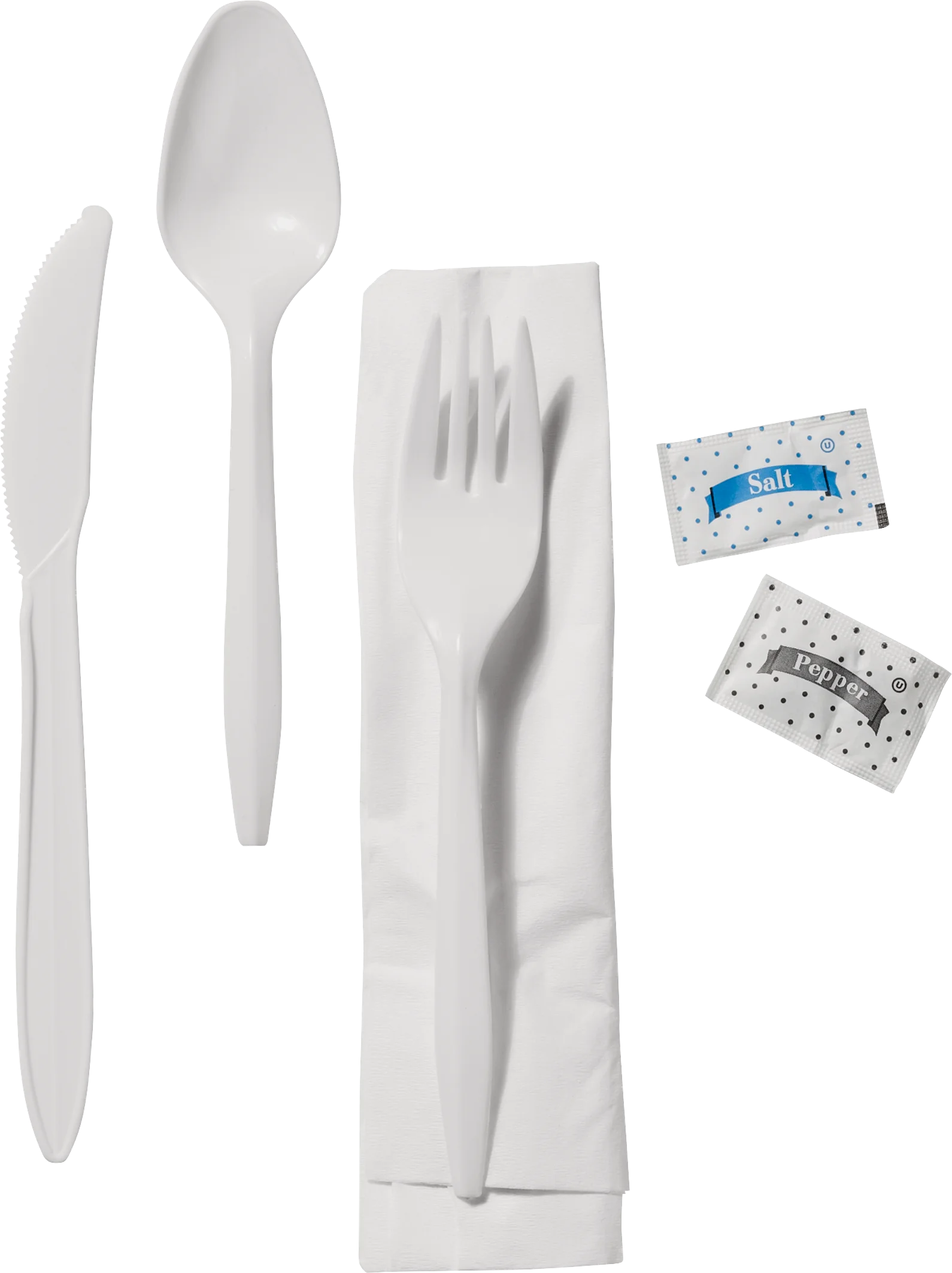 VITAL SOLUTIONS PLASTIC CUTLERY KIT WHITE 6 PC/250 CT