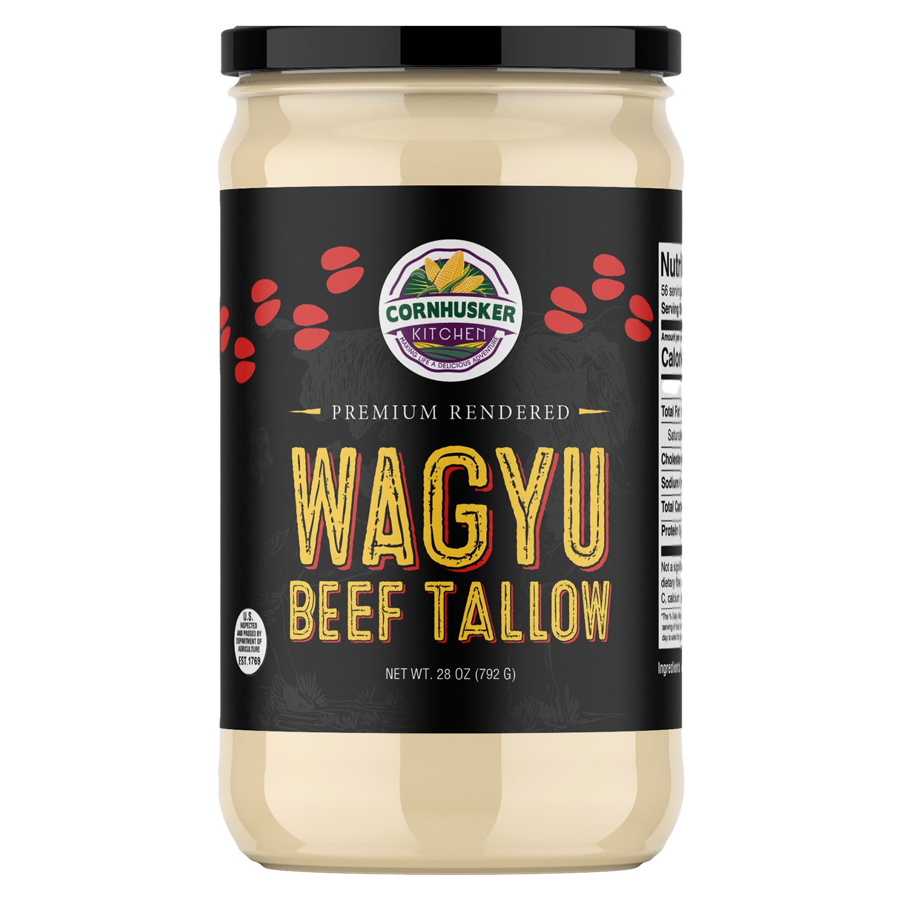 CORNHUSKER KITCHEN WAGYU BEEF TALLOW 28 OZ (1.75 LBS) - Image 1