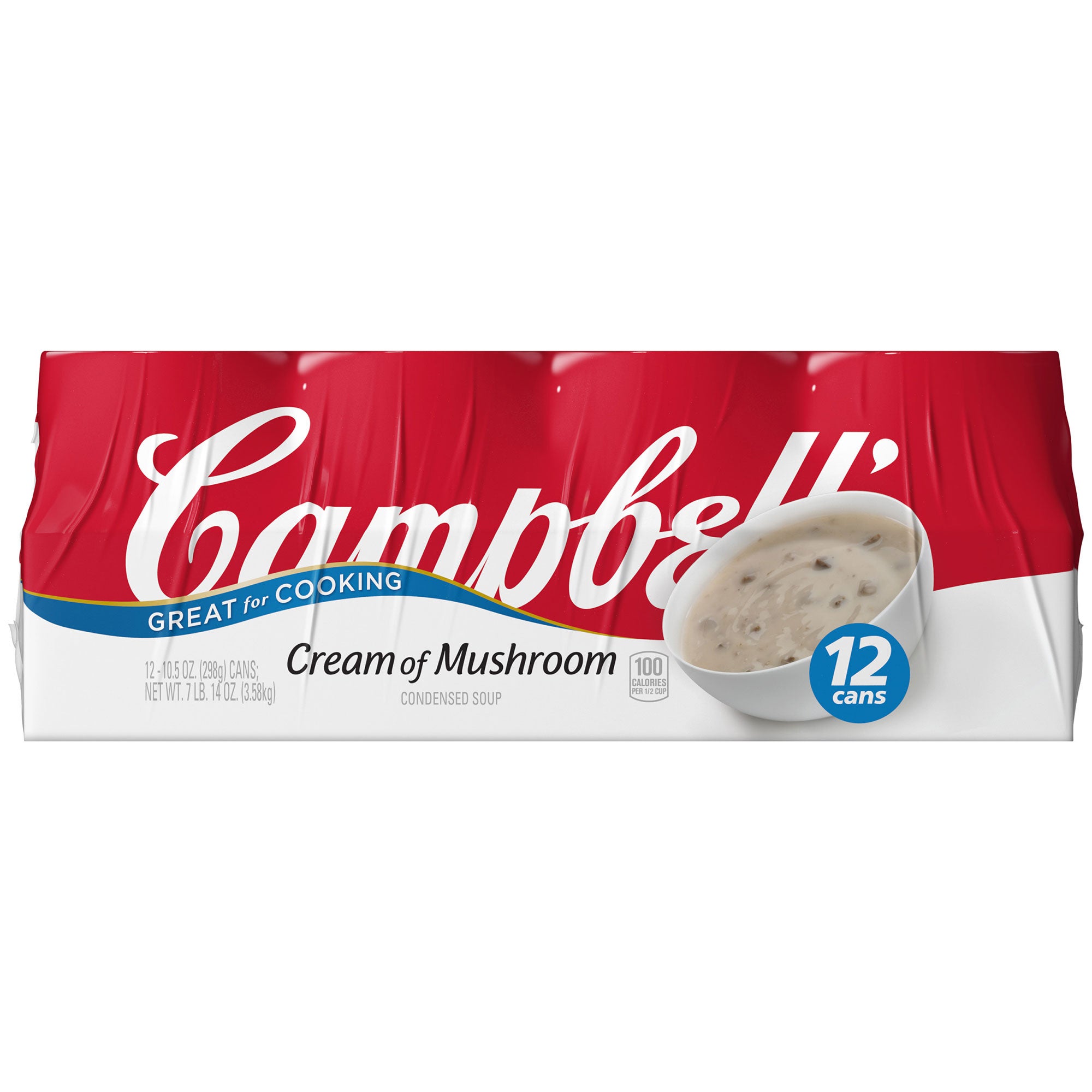 CAMPBELL'S CREAM OF MUSHROOM SOUP 12/10.5 OUNCE CANS