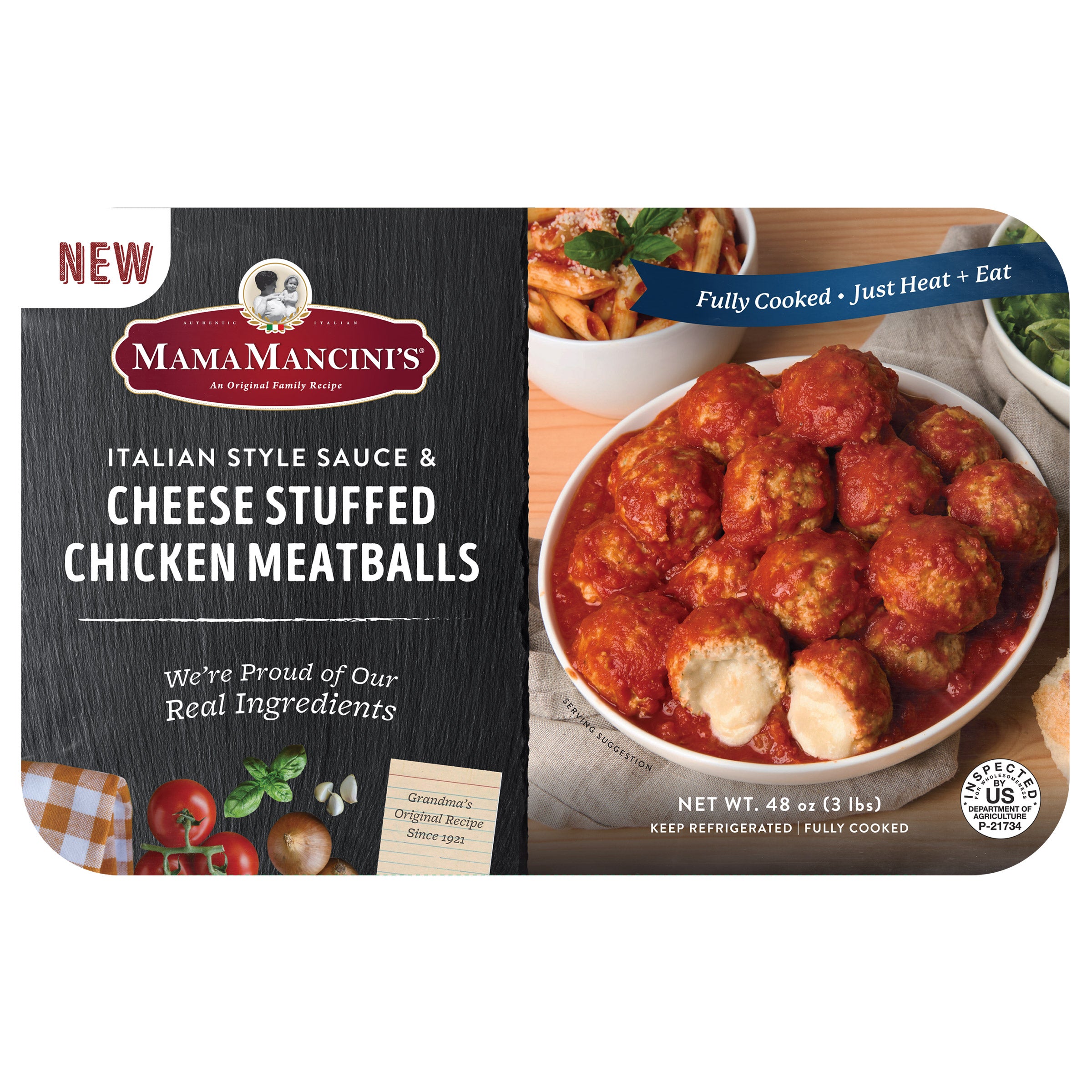 MAMA MANCINI'S CHICKEN MEATBALLS 48 OUNCE PACKAGE