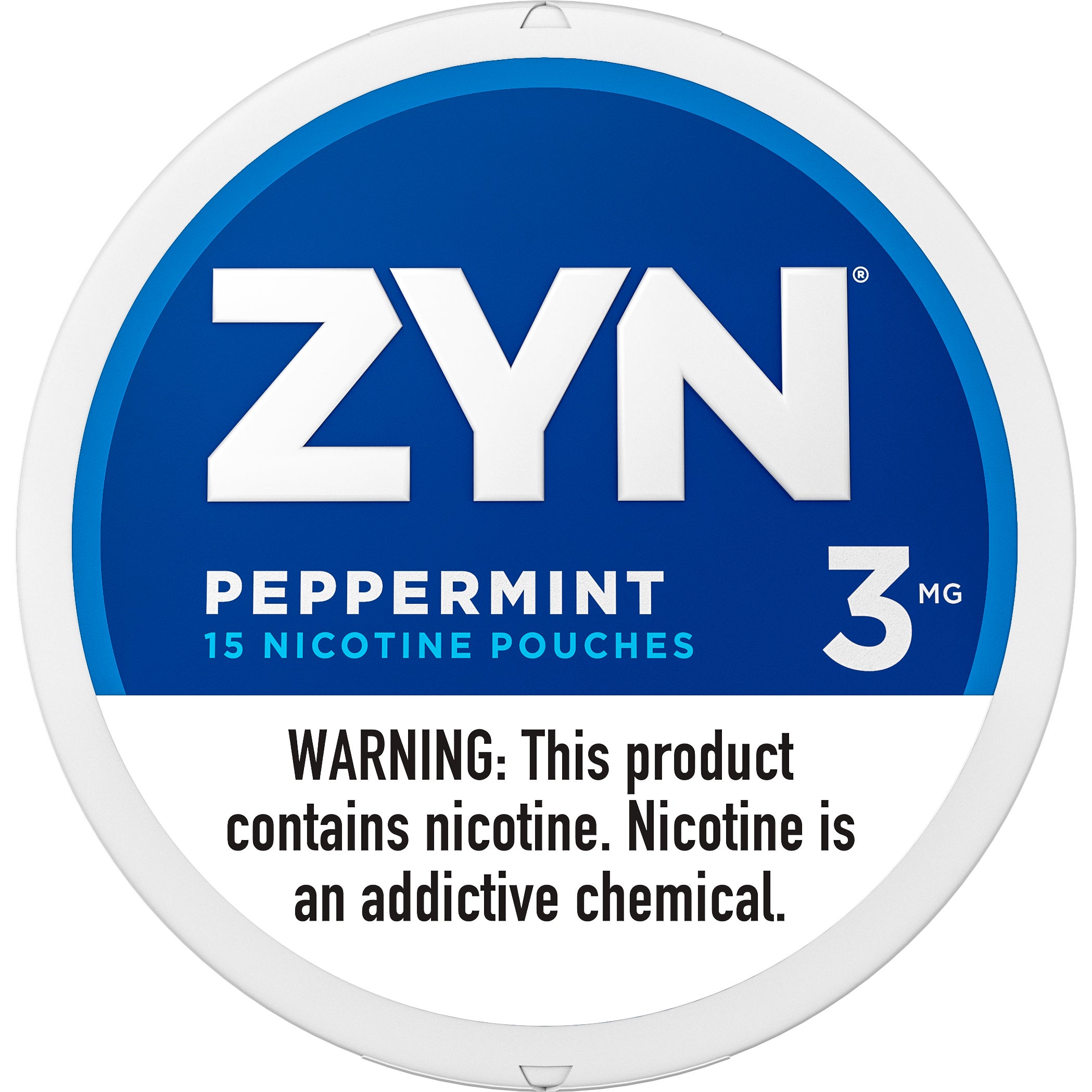 ZYN PEPPERMINT POUCH 3MG 5/15CT CANS