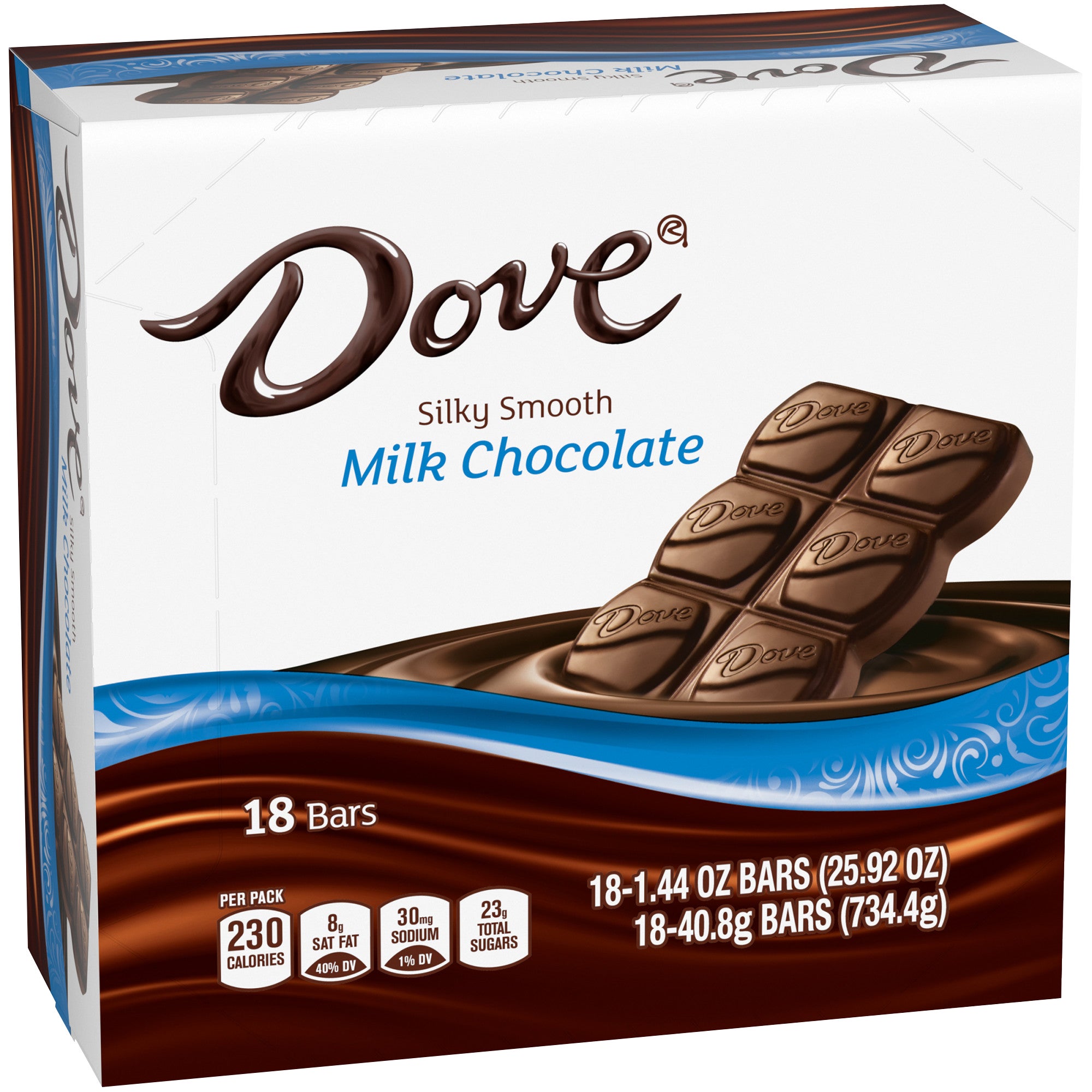 DOVE MILK CHOCOLATE BARS 18 CT/1.44 OZ - Image 1