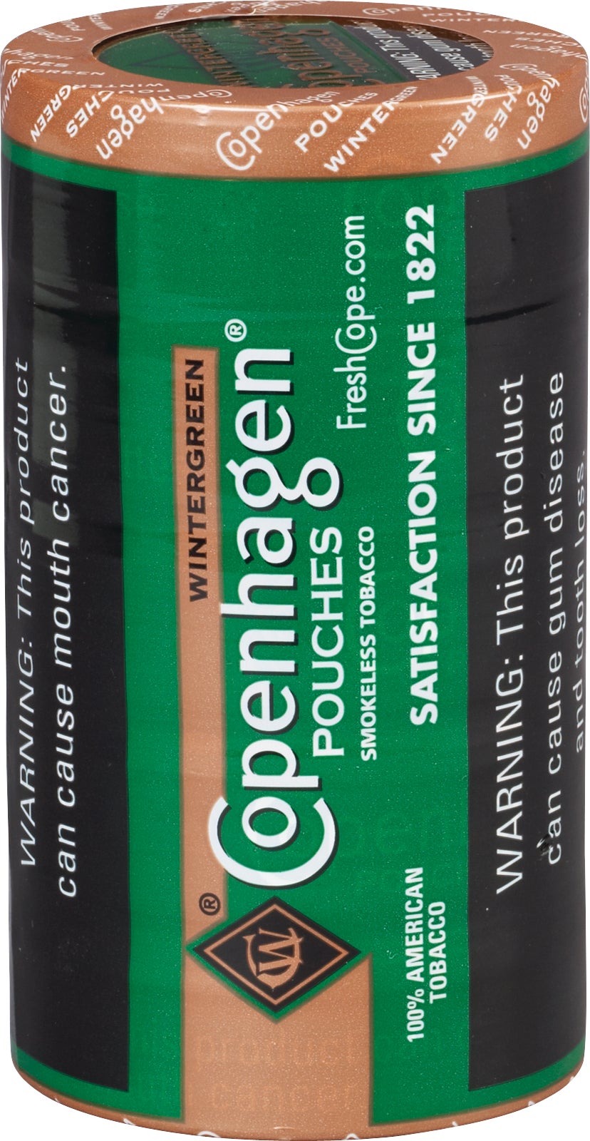 COPENHAGEN WINTERGREEN POUCHES 5/.82 OZ CANS