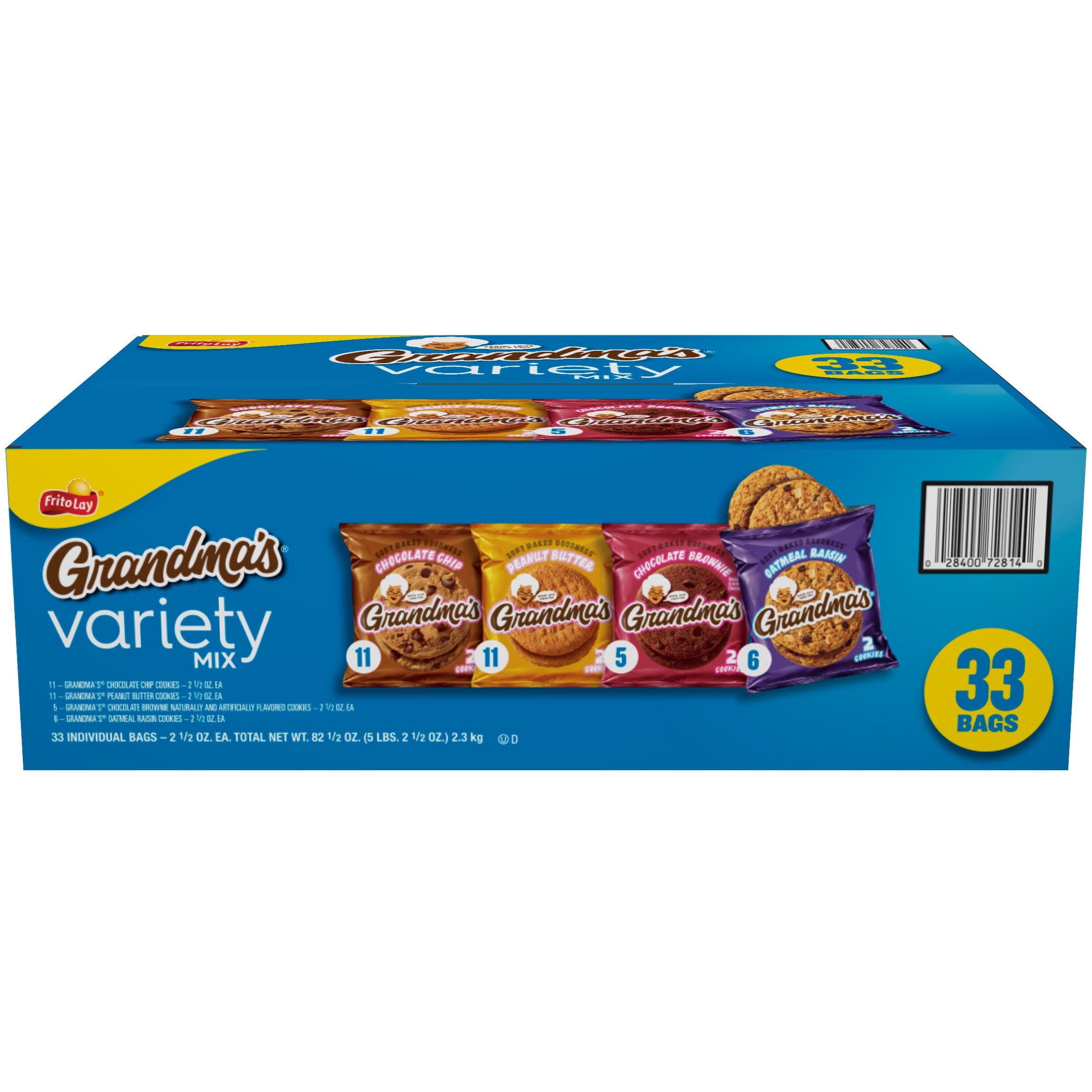 GRANDMA'S VARIETY PACK 33 CT/2.5 OZ