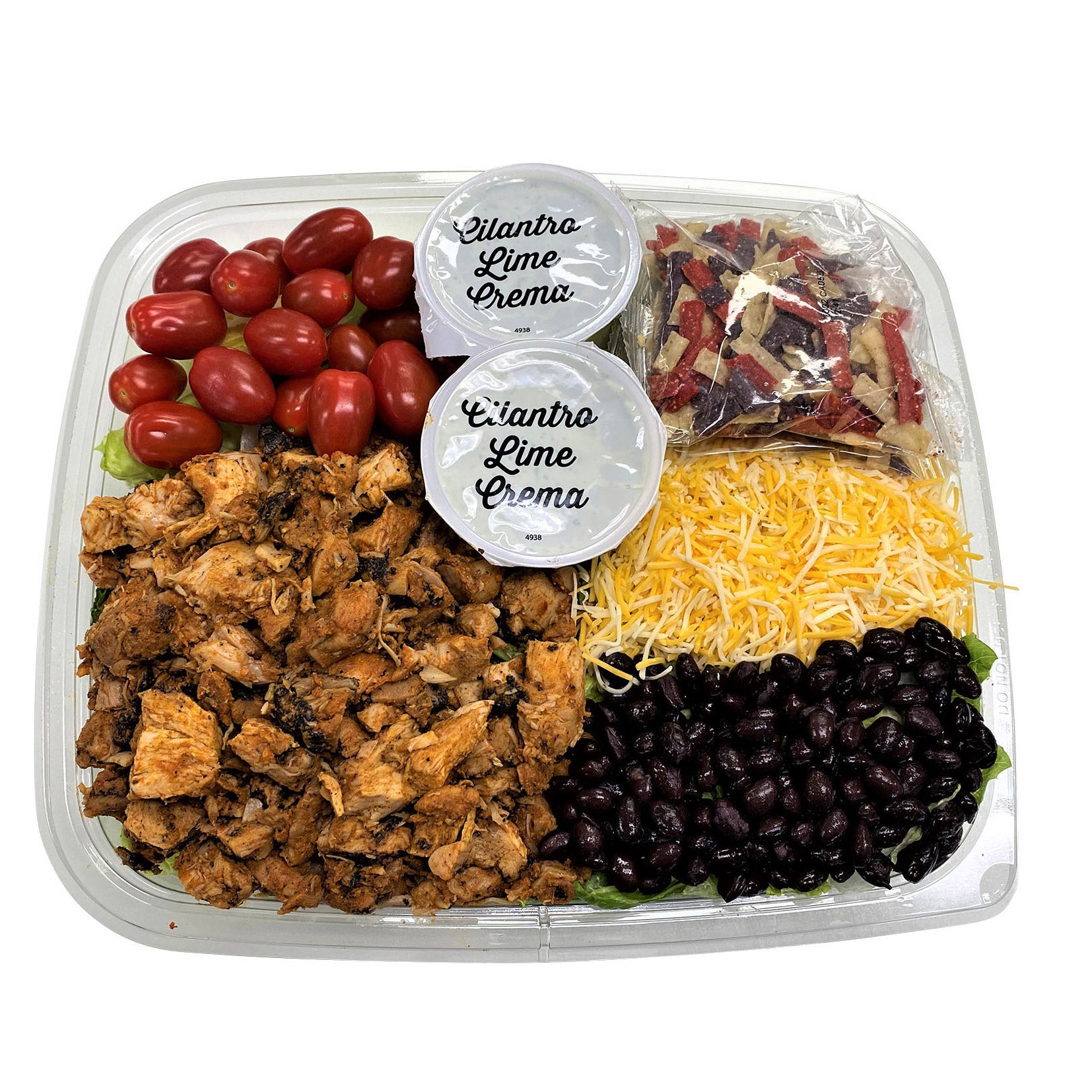 CHICKEN TACO SALAD W/DRESSING PER LB