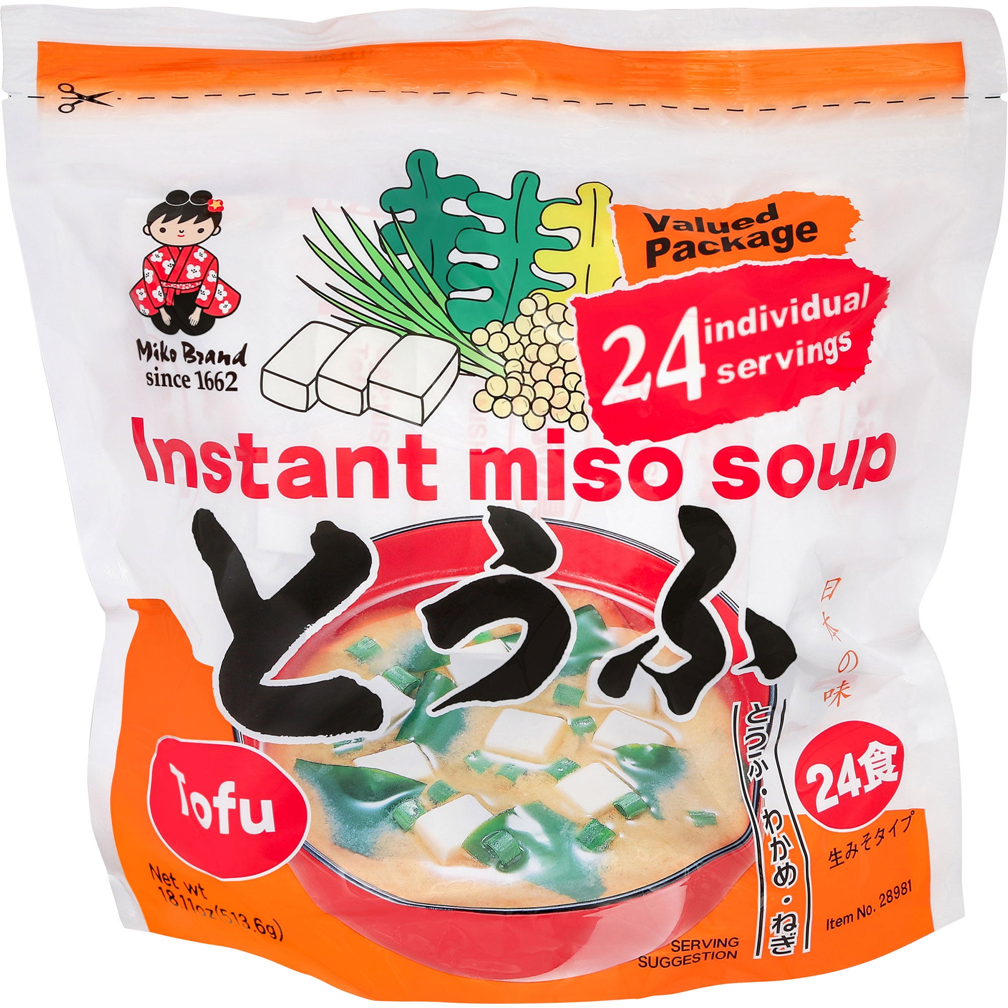 MIYASAKA SHINSYU-ICHI INSTANT TOFU MISO SOUP 24 SERVINGS 16 OZ