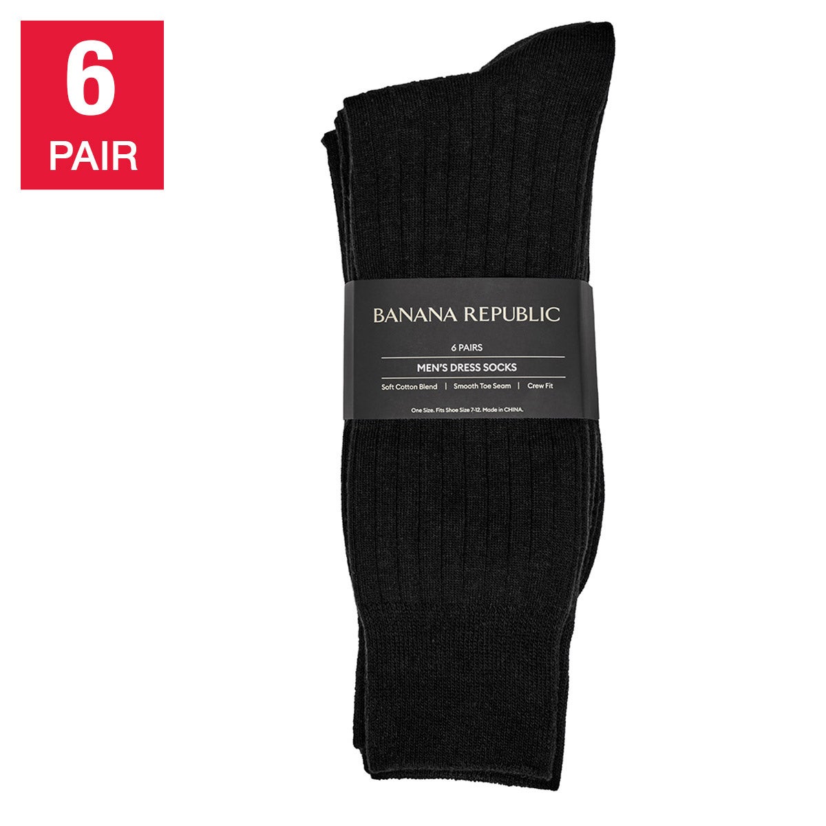 BANANA REPUBLIC MEN'S DRESS SOCK 6 PAIR - Image 1