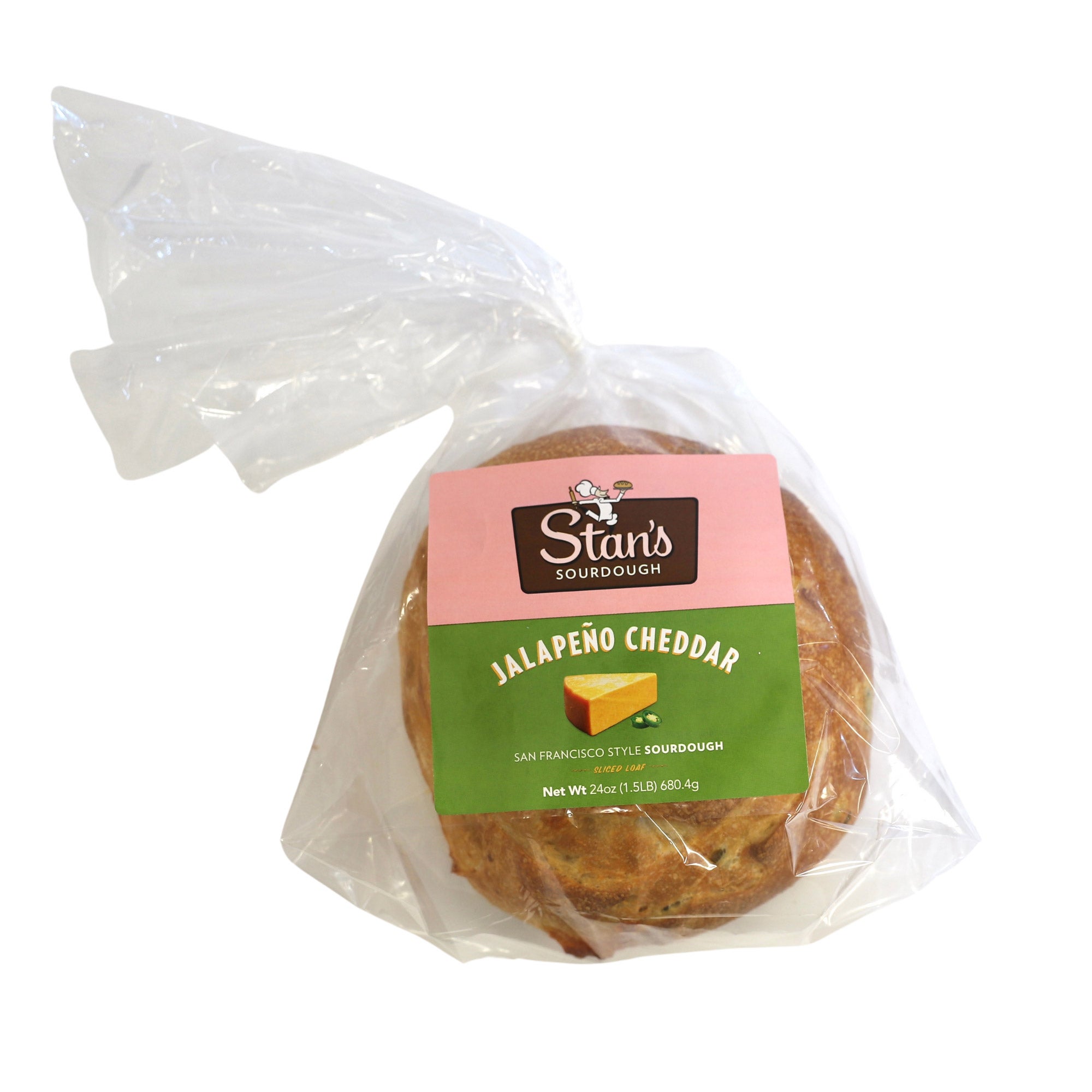 STAN'S SOURDOUGH JALAPENO CHEDDAR 24 OUNCE LOAF - Image 1