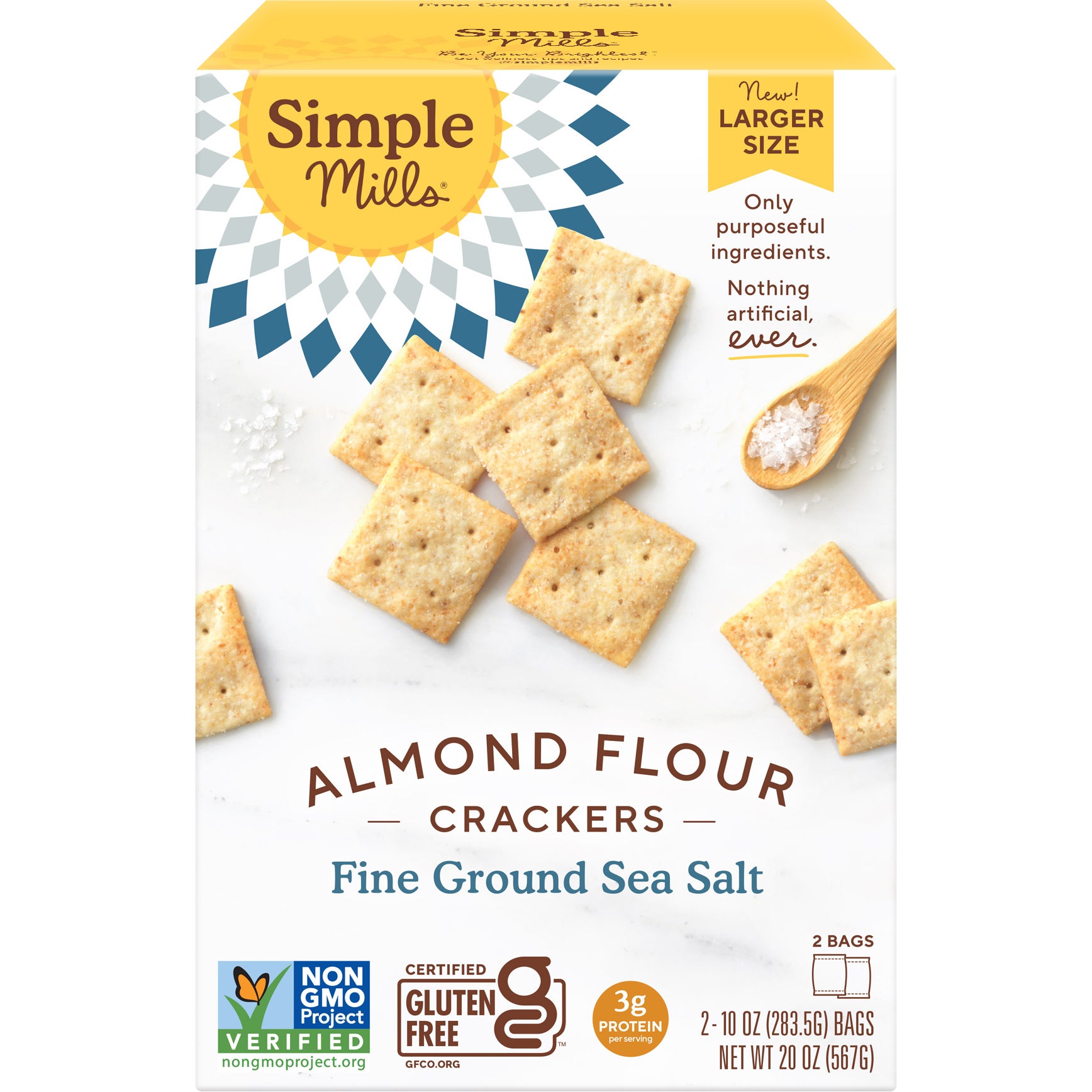 SIMPLE MILLS ALMOND FLOUR CRACKERS 20 OZ