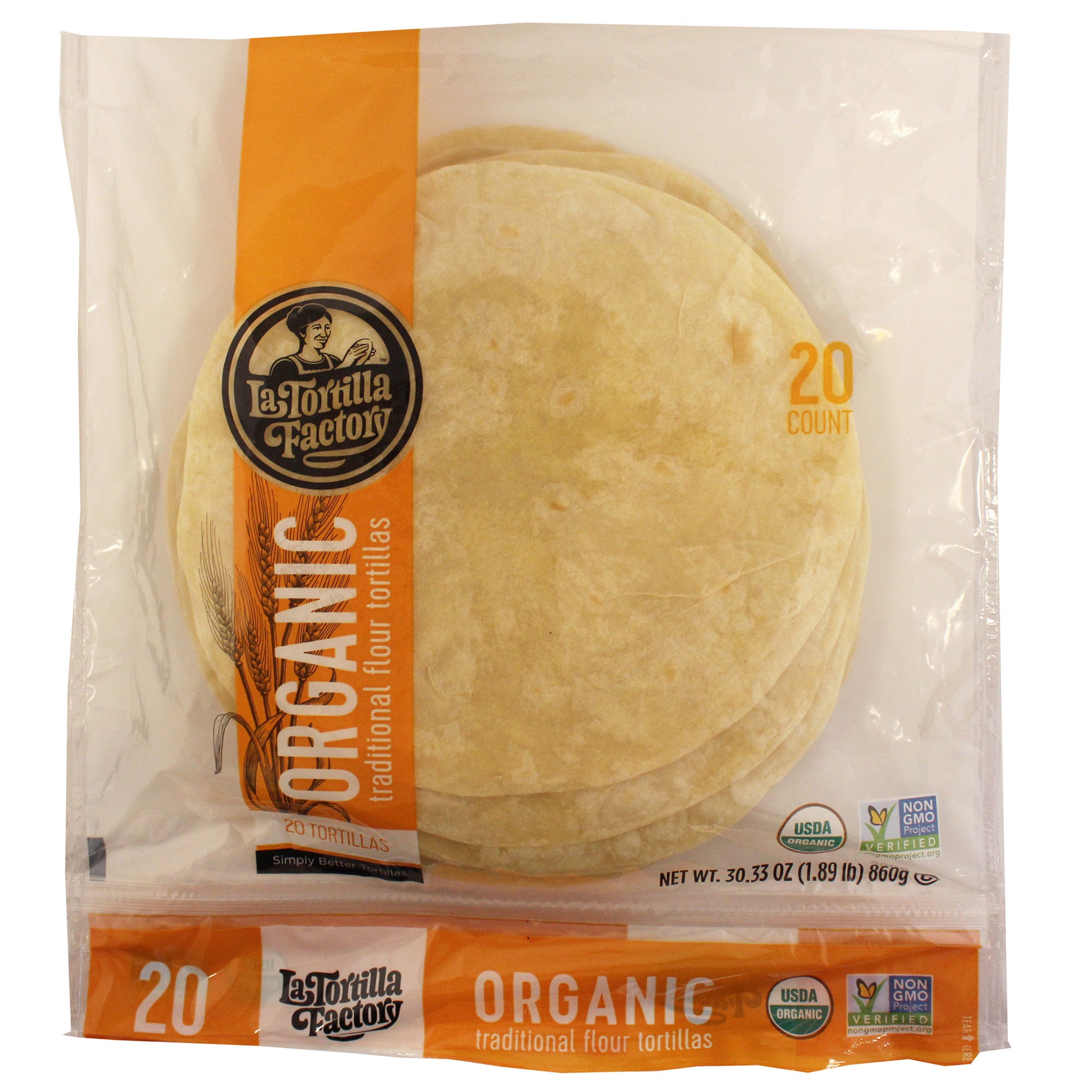 LA TORTILLA FACTORY ORGANIC FLOUR TORTILLA 20 CT