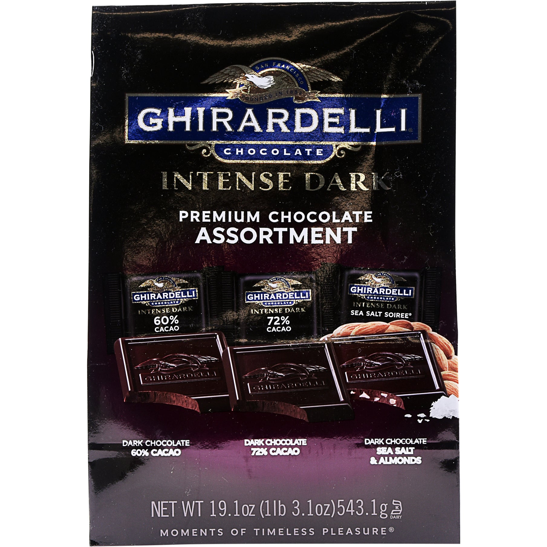 GHIRARDELLI CHOCOLATE INTENSE DARK VARIETY 19.14 OUNCES
