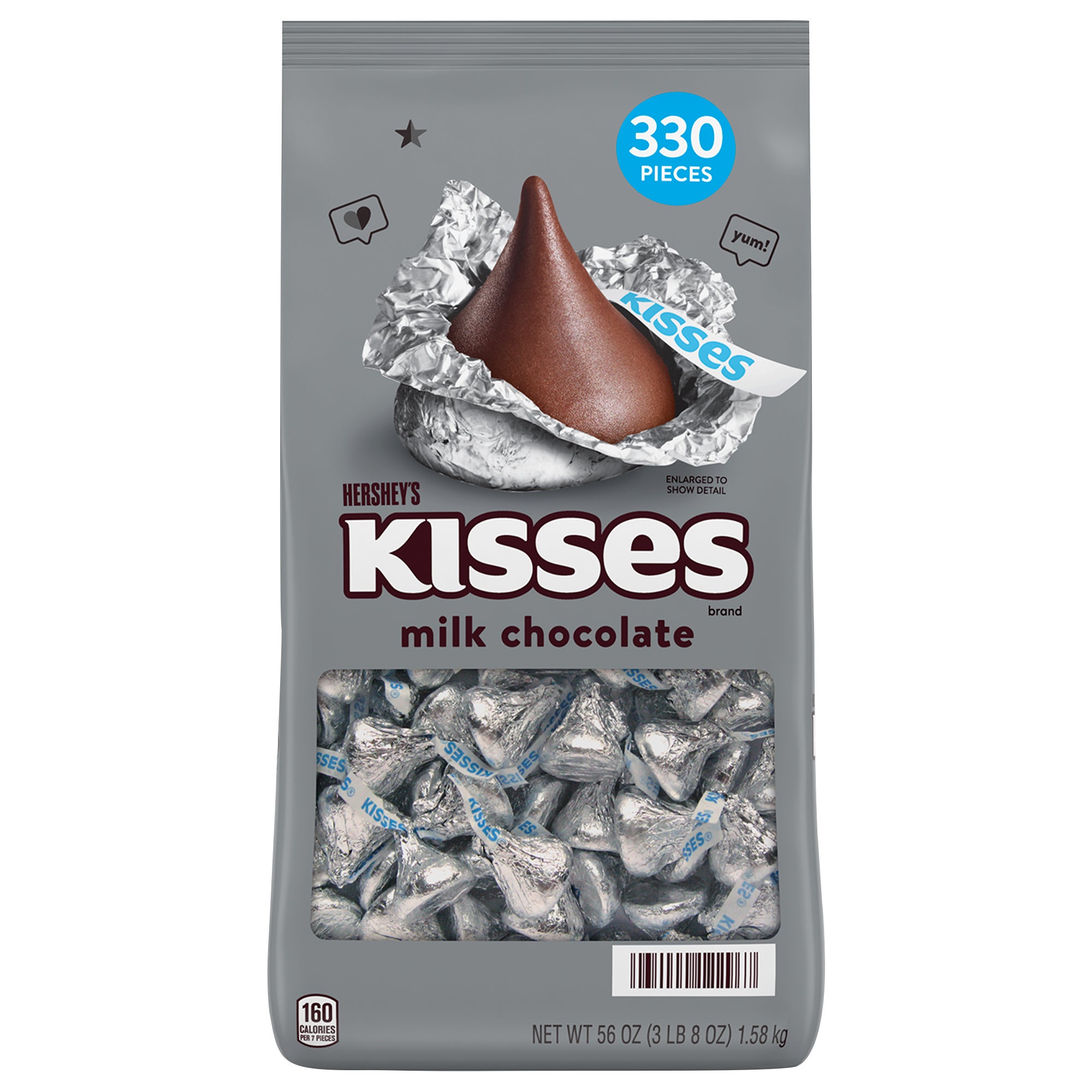 HERSHEY'S CHOCOLATE KISSES 56 OZ