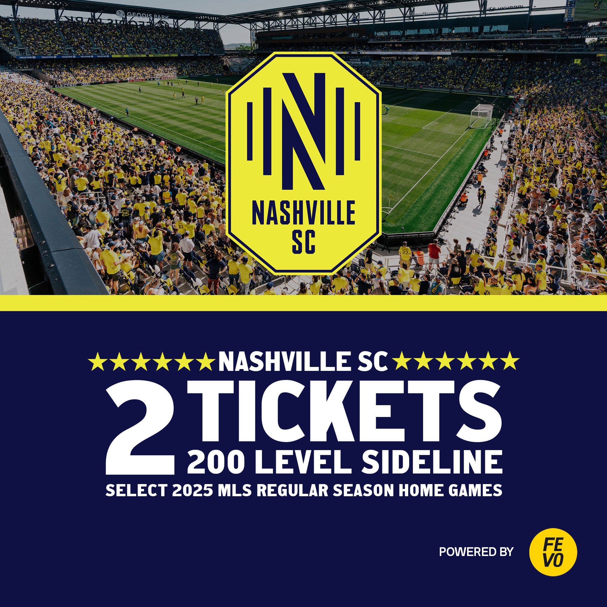 MLS-NASHVILLE SC 2-200 LEVEL TICKETS ITEM IS NON-REFUNDABLE