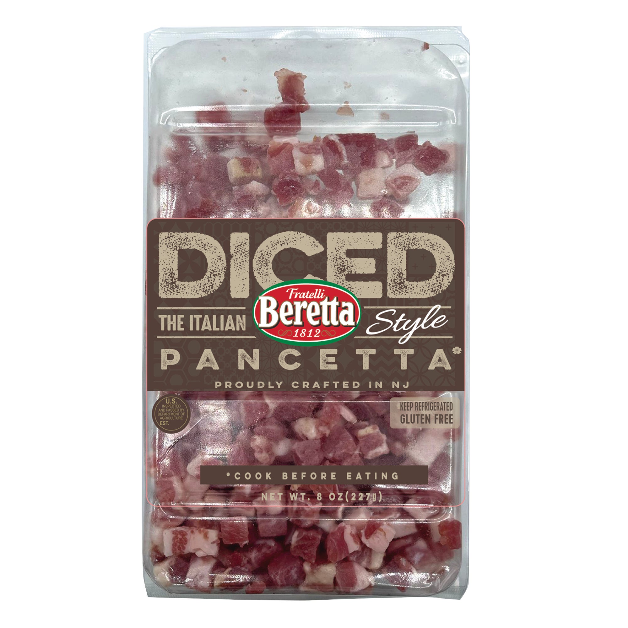 FRATELLI BERETTA DICED PANCETTA 2/8 OZ