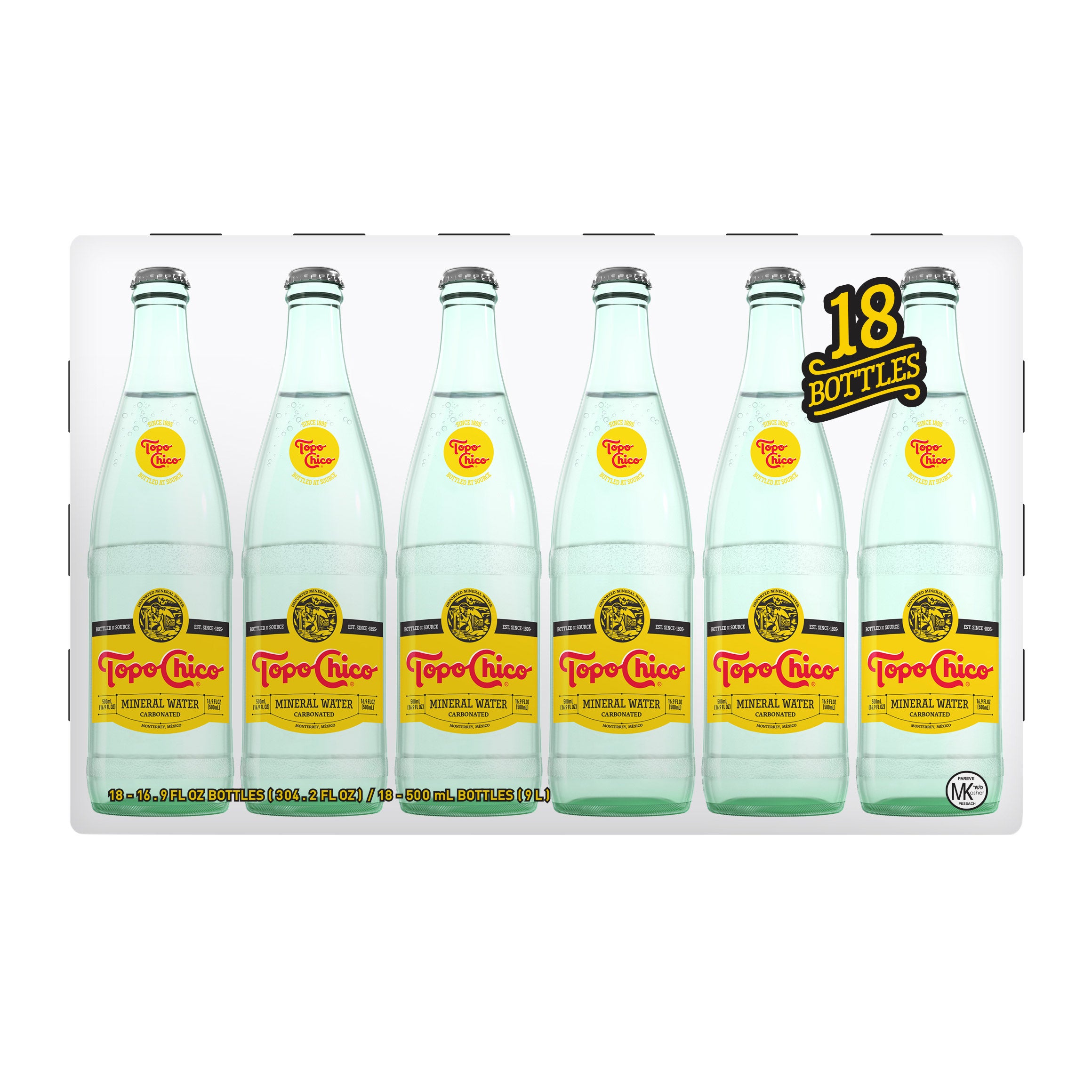TOPO CHICO MINERAL WATER (GLASS) 18 PACK 16.9OZ BOTTLE