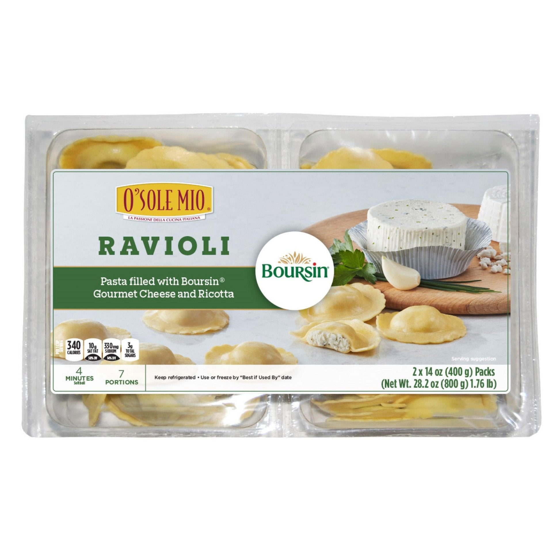 O SOLE MIO BOURSIN RAVIOLI 2 PACK 14.1 OUNCES - Image 1