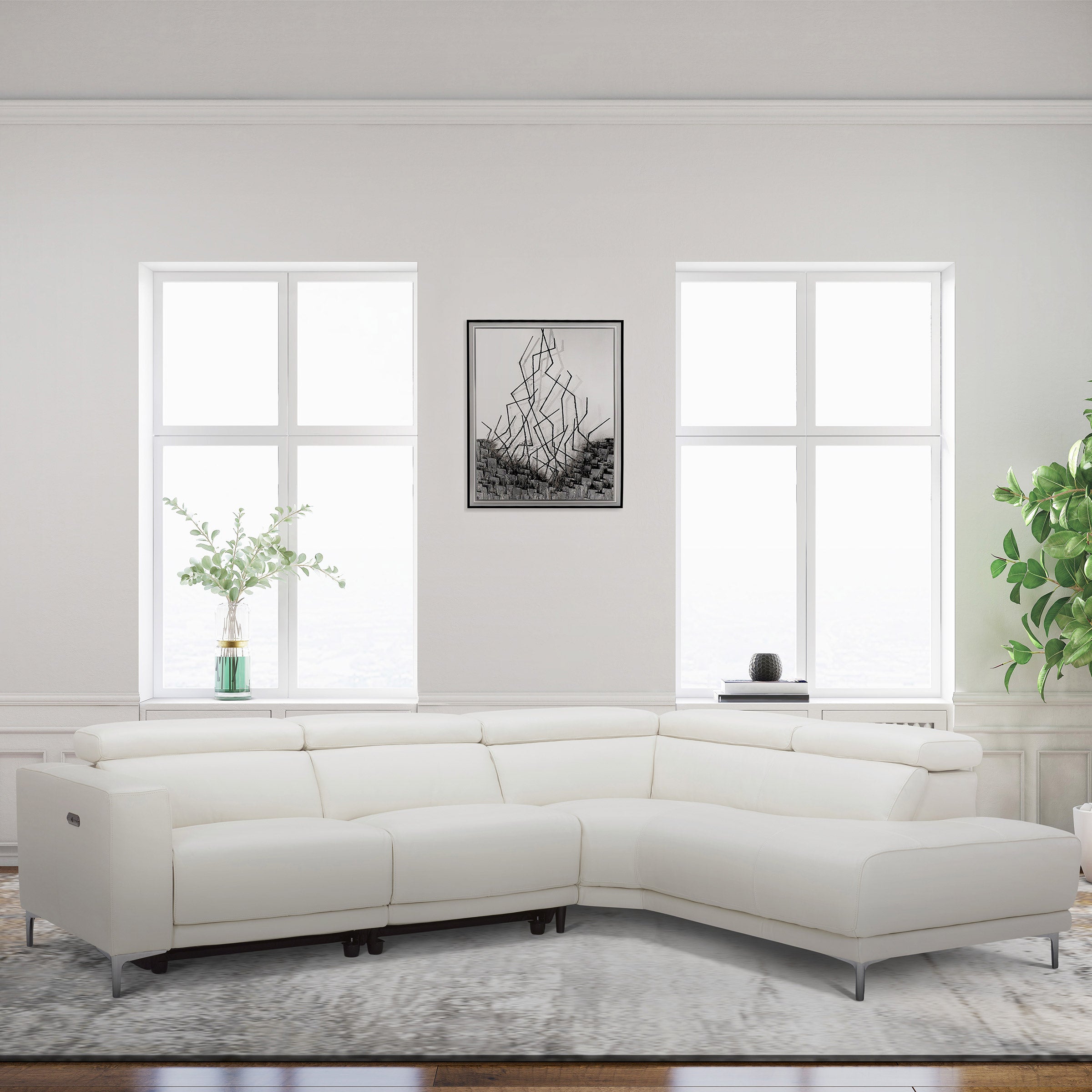 GILMAN CREEK ANGELINE LEATHER POWER RECLINING SECTIONAL - Image 1